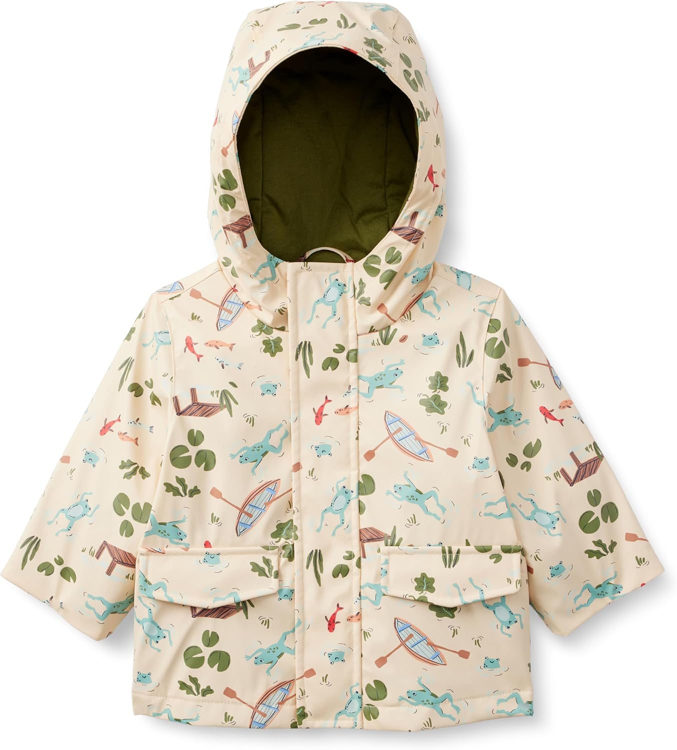 Amazon Essentials x Sofia Grainge Toddler and Baby Boys’ Water-Repellent Rain Jacket with Quilted Lining