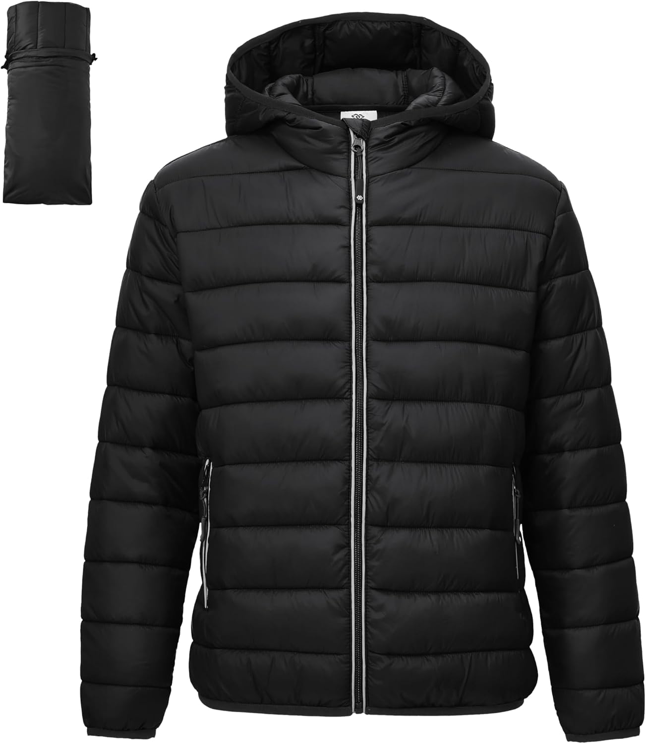 MoFiz Kids Packable Puffer Coat for Boys Jackets | Lightweight Water-Resistant Zippered Refelctive 2-Pockets FulL Zip Windbreaker Warm For Winter
