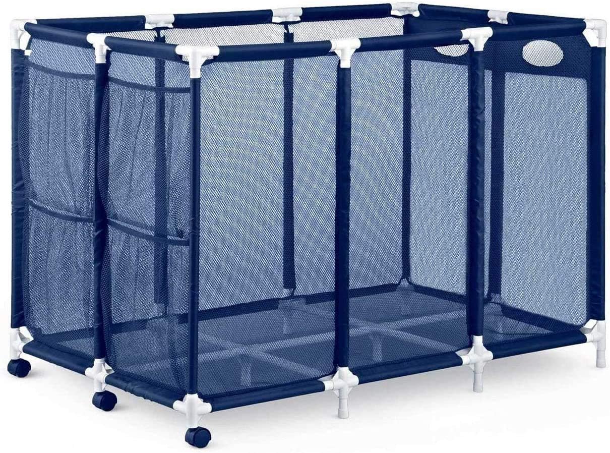 Rolling Pool Toy Storage Cart Bin – XX-Large | Perfect Contemporary Nylon Mesh Basket Organizer For Your Goggles, Beach Balls, Floats, Swim Toys & Accessories