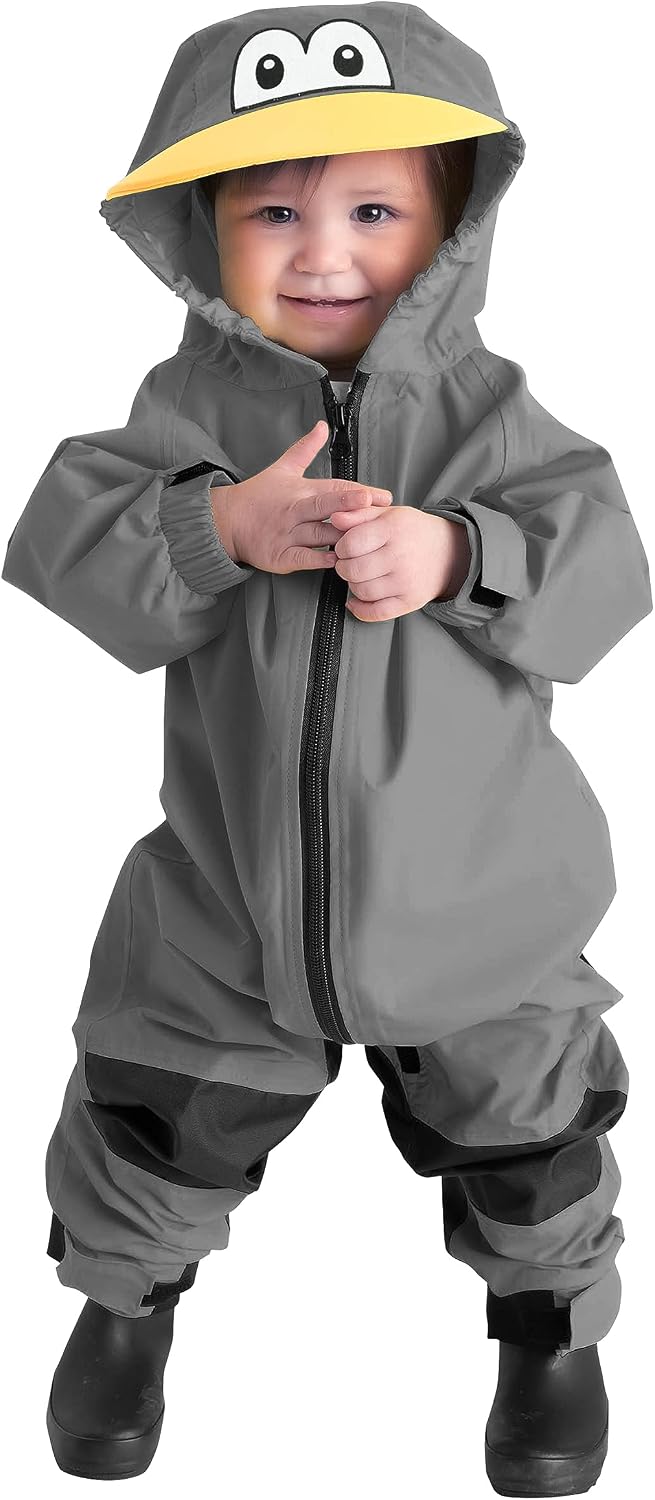 Cuddle Club Toddler Rain Suit & Kids Muddy Buddy, 12 Month – 9 Years | Waterproof Coverall Rain Coat, Snow Suit, One Piece Rainsuit, Weather Resistant Gear, Little Kid Baby Jacket