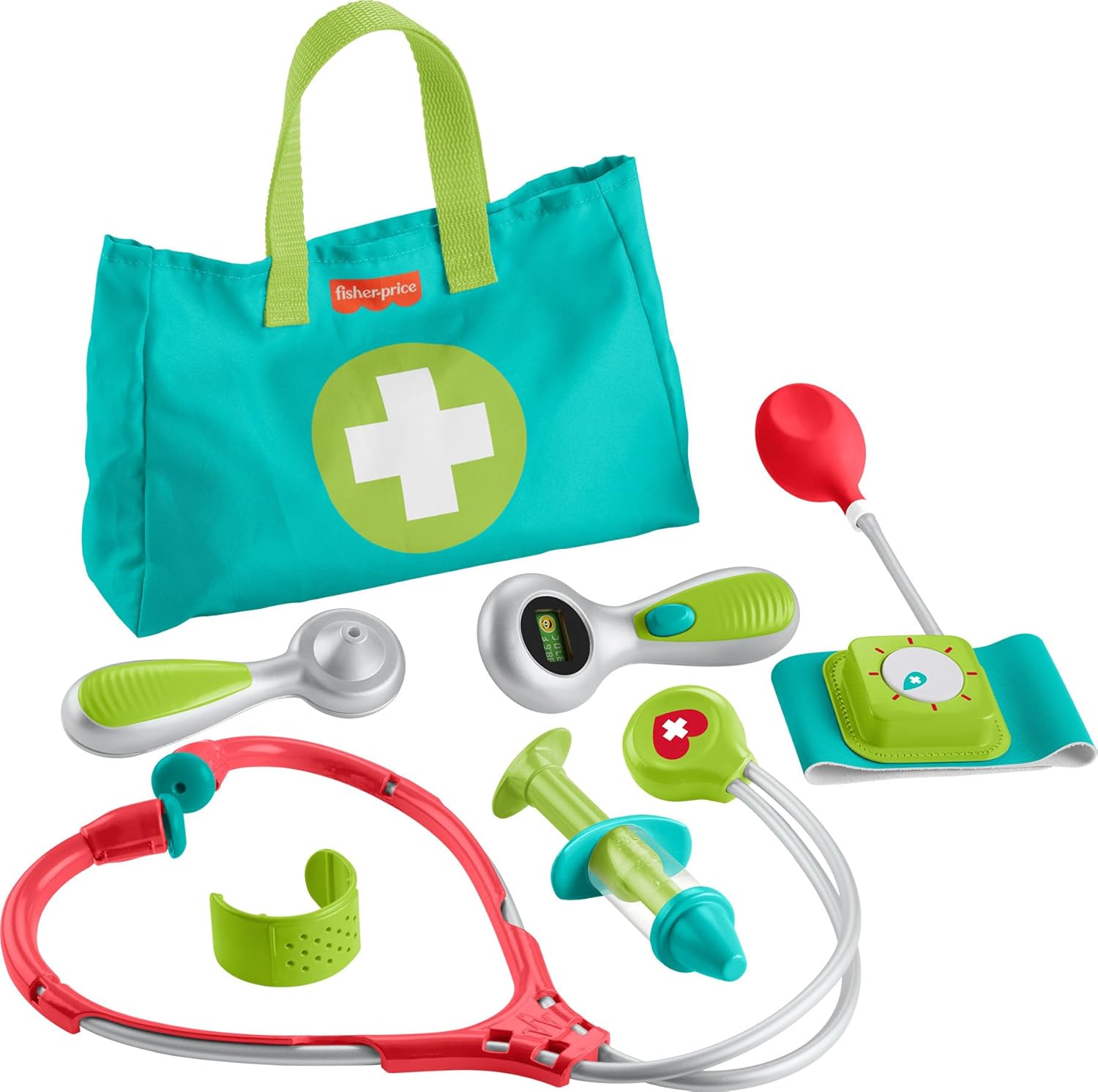 Fisher-Price Preschool Pretend Play Medical Kit 7-Piece Doctor Bag Dress Up Toys for Kids Ages 3+ Years | Preschool Pretend Play, Dress Up Toys for Toddlers & Kids Ages 3+ Years