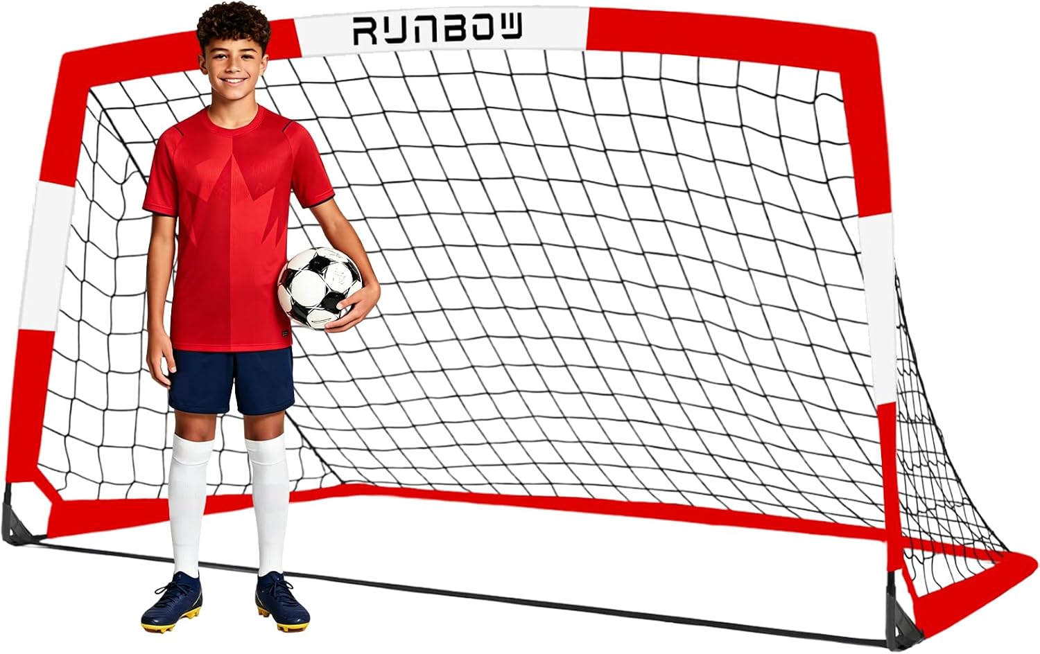 Kids Soccer Goals for Backyard, 7×5 FT Portable Soccer Nets with Carry Bag | Large, Foldable, Easy Set Up, Sturdy Durable Frame, Indoor Outdoor Fun Training Practice for Teenagers Youth and Adults