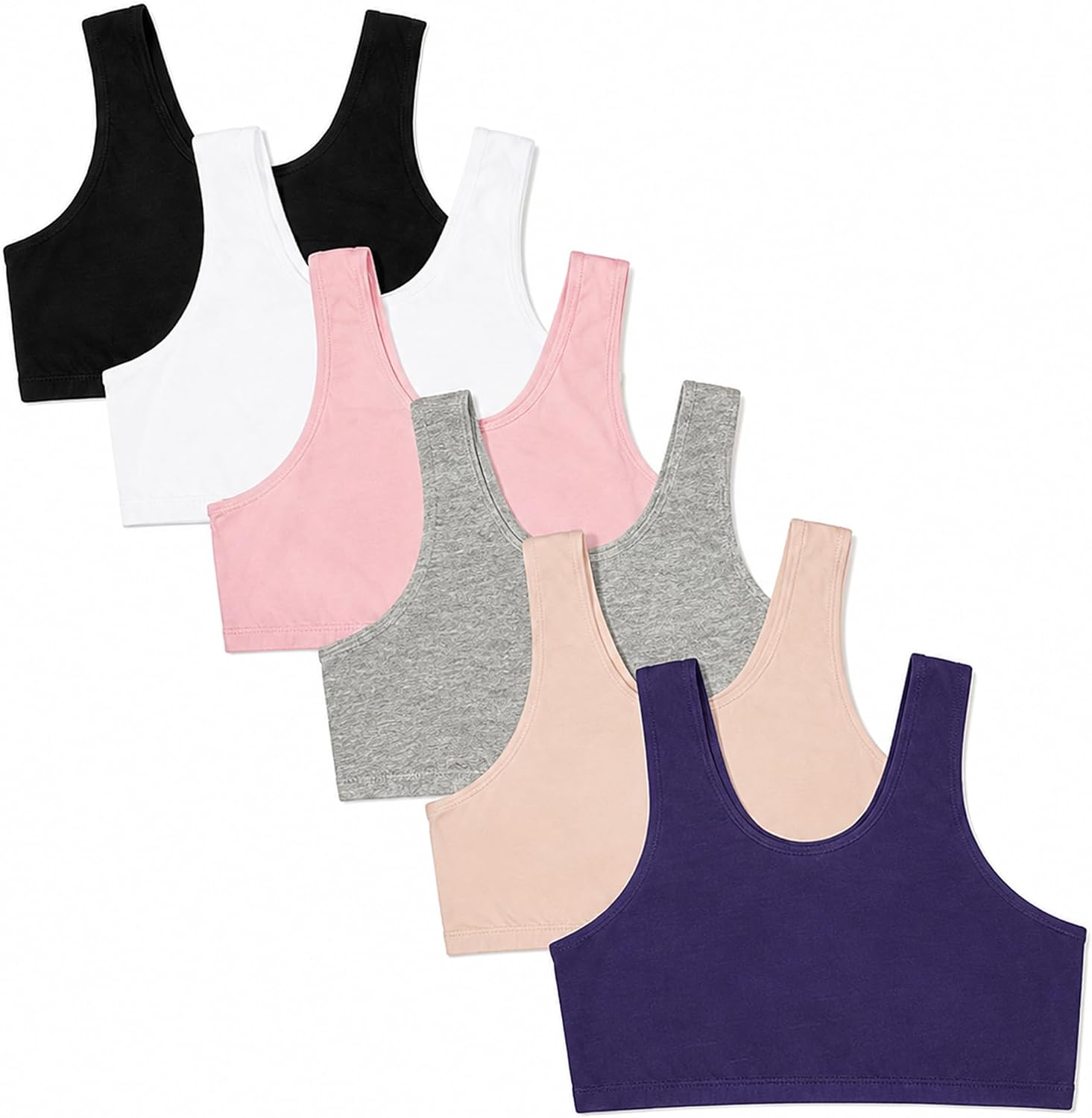 Fruit of the Loom Girls’ Cotton Built -Up Stretch Sports Bra