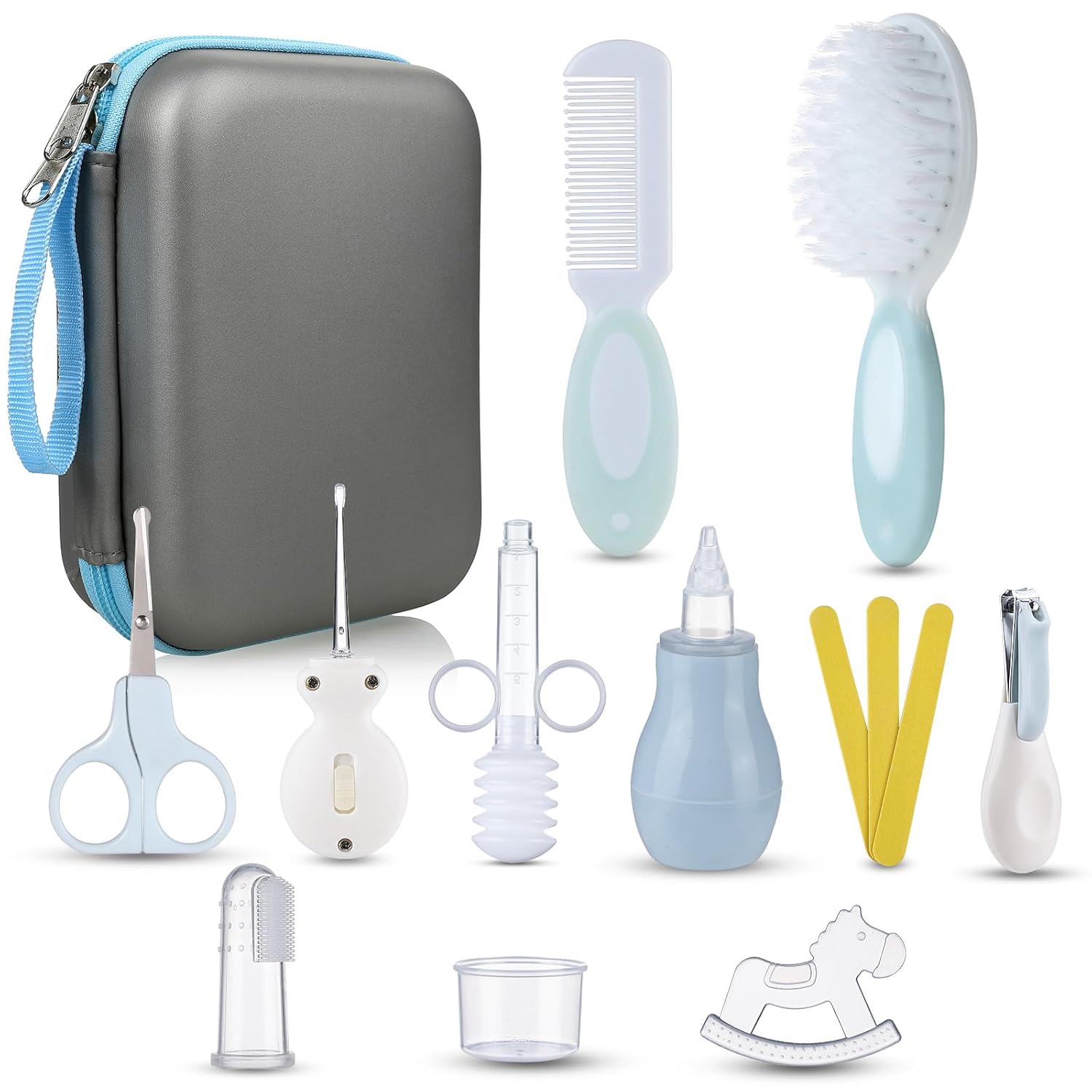 Baby Grooming and Health Kit, Lictin 15 in 1 Newborn Health Care Set | Baby Nursery Health Care Set with Hair Brush,Comb,Nail Clippers and More for Newborn Infant Toddlers Baby Boys Girls
