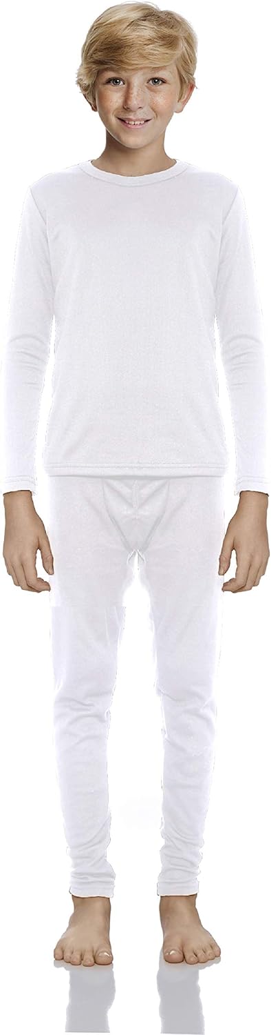 Rocky Thermal Underwear for Boys Cotton Knit Thermals Kids Base Layer Long John Pajamas Set
