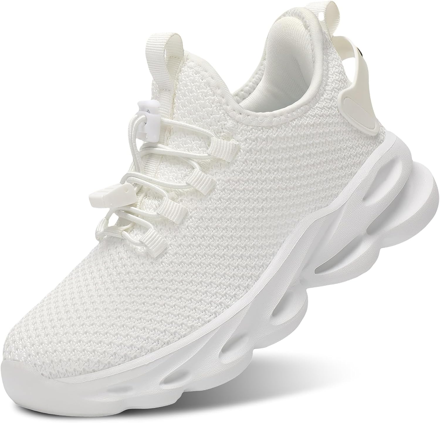 Kids Shoes Boys Girls Tennis Shoes Lightweight Sports Kids Sneakers Slip on with Bungee Lace for Running/Walking Little Kid/Big Kid