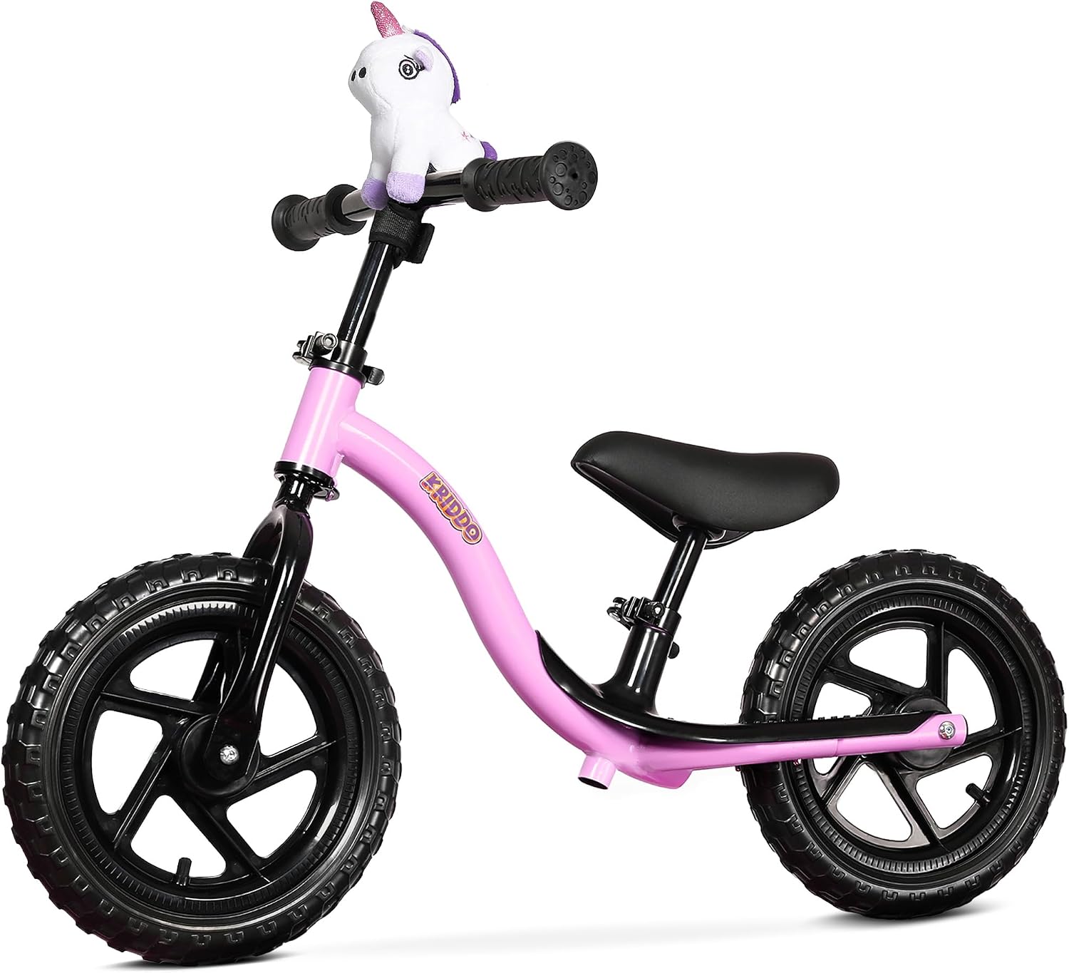 KRIDDO Toddler Balance Bike 2 Year Old: Toddler Bike with Riding Buddy | 12 Inch Kids Balance Bike for 2-5 Years Old, Adjustable No Pedal Kids Toy Bike, Tool-Free, Gift for 2-3 Girls Boys, Purple