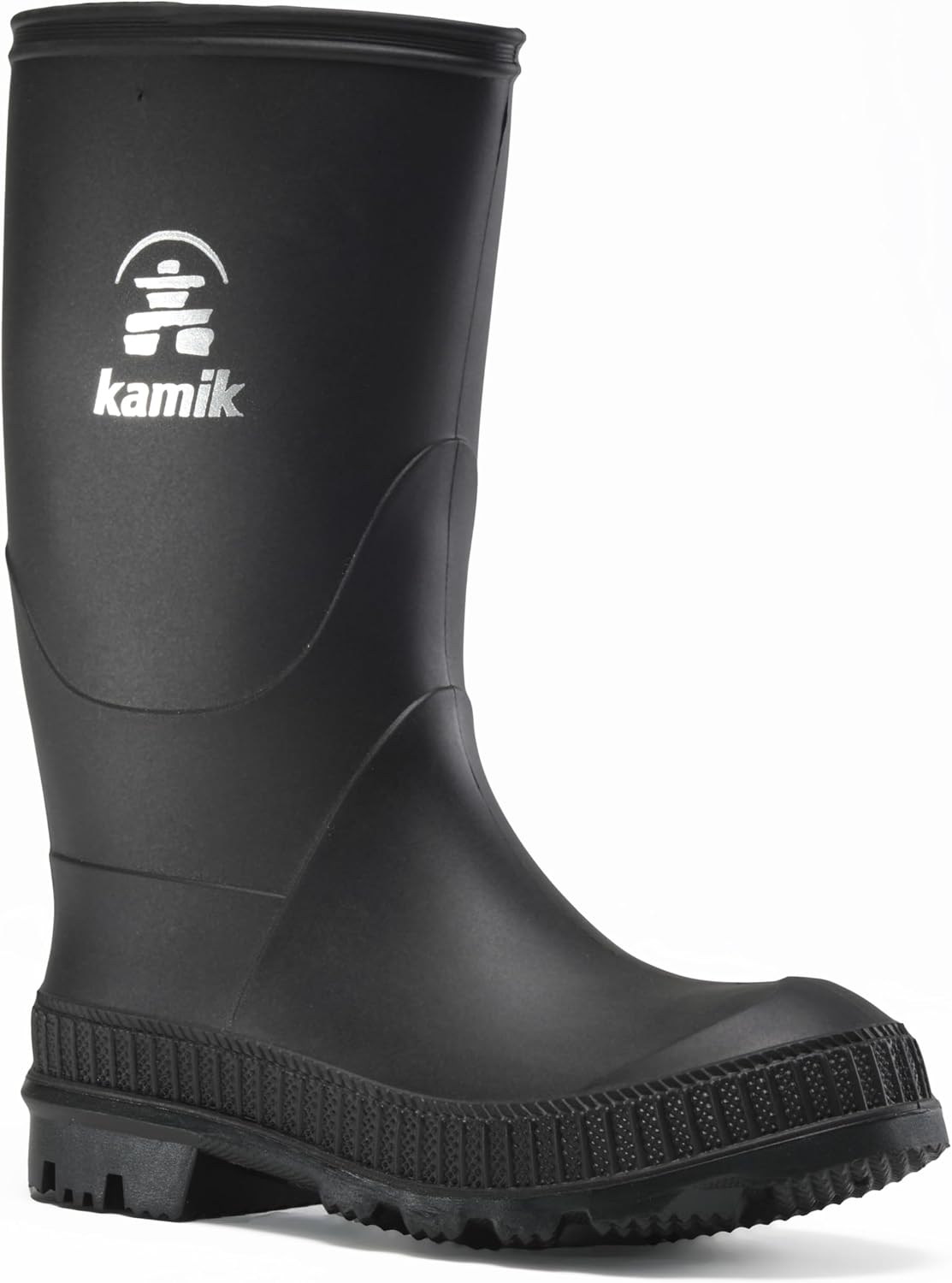 Kamik Kid Stomp Rain Boots – Waterproof Rain Boots for Boys & Girls – Slip-Resistant Mud Traction Footwear – Easy Pull-On Rubber Footwear with Woven Lining – Pull-on Style
