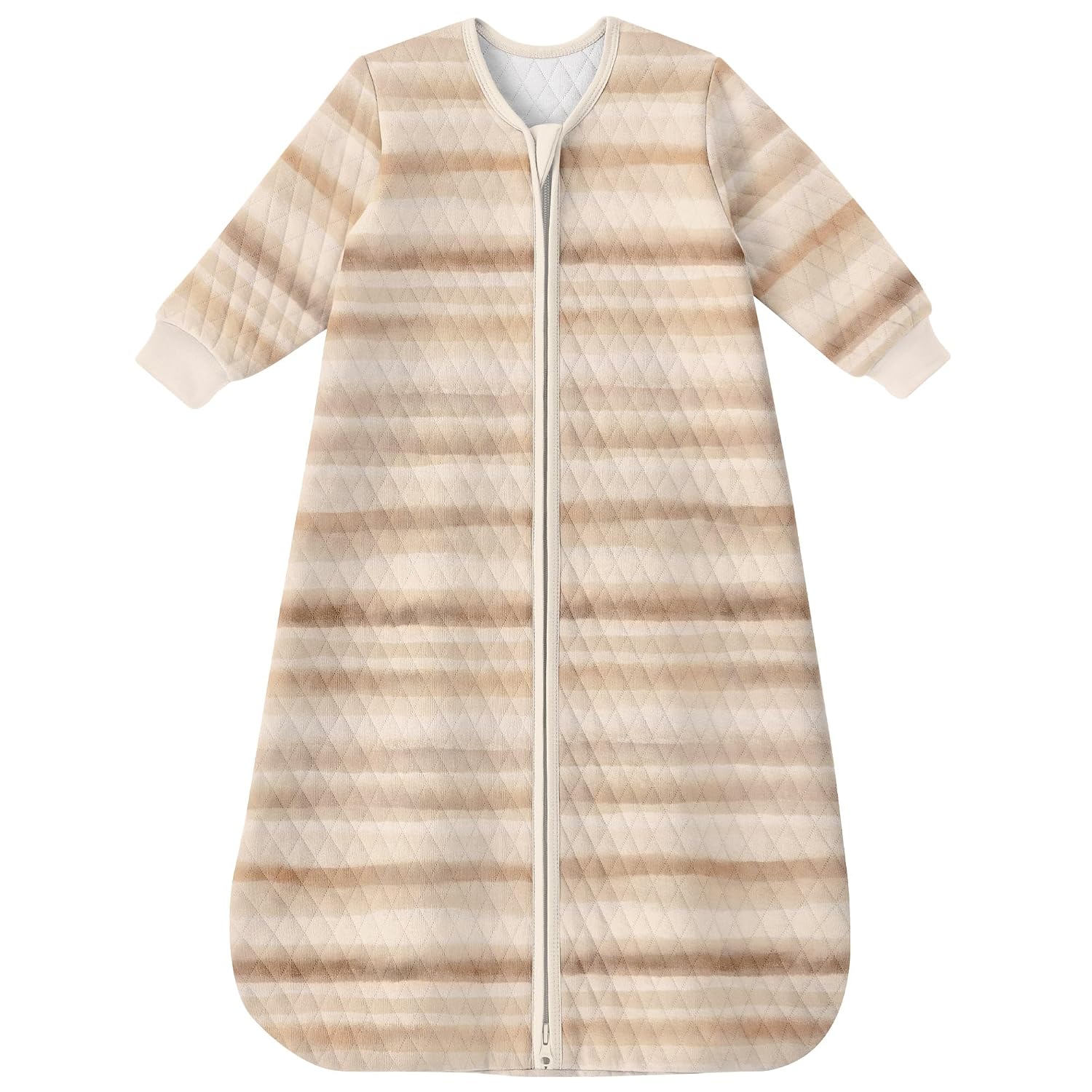 Yoofoss Baby Sleep Sack 6-12 Months 1.0 Tog Long Sleeve Sleep Sack Organic Cotton Wearable Blanket for Infants 2-Way Zipper Quilted Sleeping Sacks(Medium)