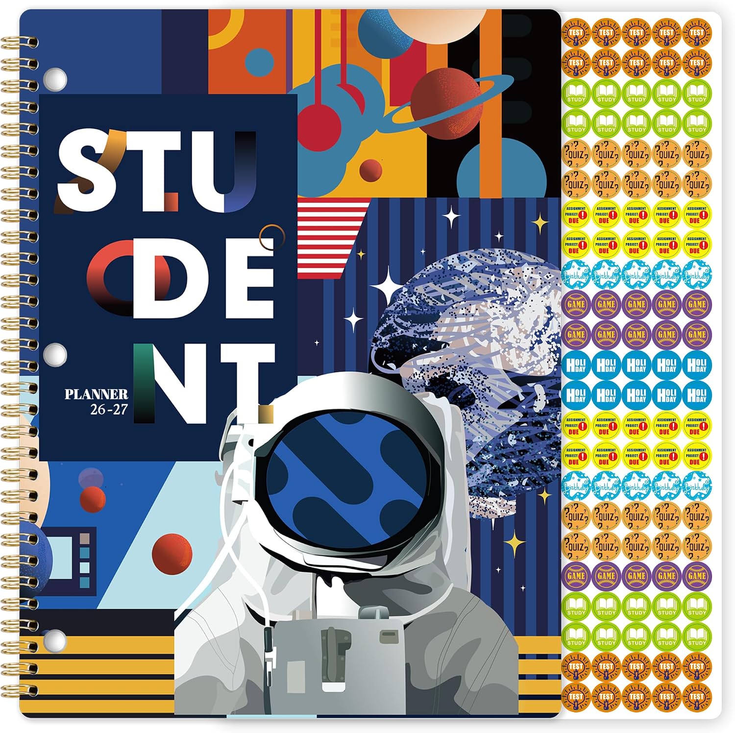 Student Planner 2026-2027 – July 2026 – June 2027, Academic School Planner | Weekly & Monthly Pages, Stickers, Calendar Reference, Premium Paper, Notes Section, Contacts, Perfect for Middle High School