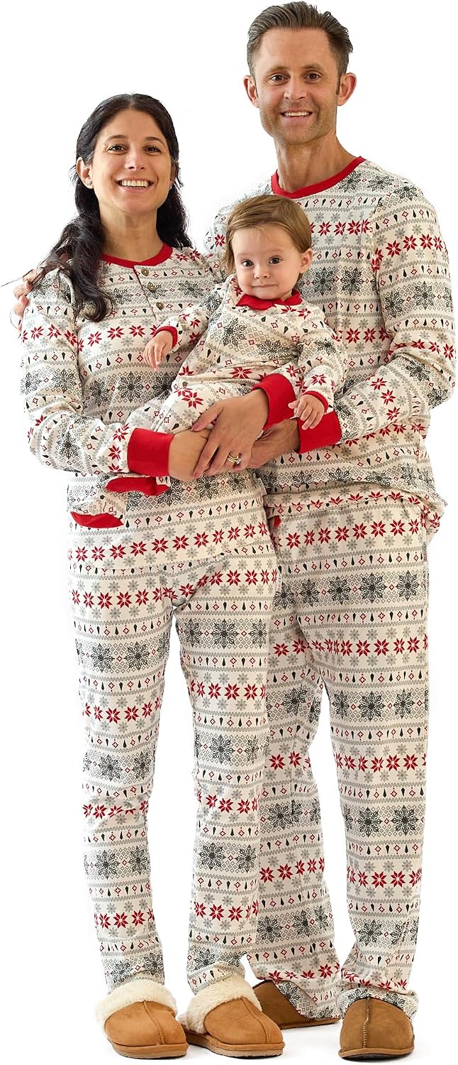 Butterblu Family Jammies Matching Holiday Christmas Pajama Sets | GOTS Certified Organic Cotton for Baby, Toddler, Kids, Adults, and Pets, with Pockets, Perfect for Family Photos