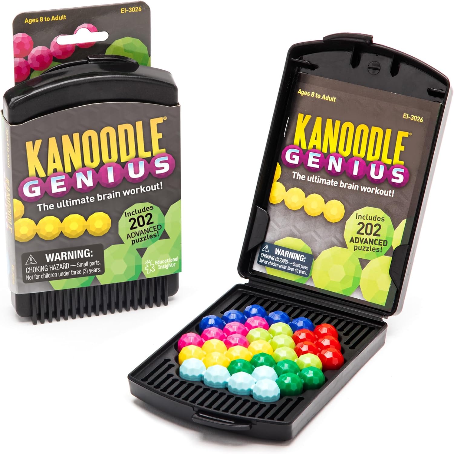 Educational Insights Kanoodle Genius – 3D Brain Teaser Puzzles for Kids, Spatial Puzzle Games for Adults, Teens and Kids, Problem Solving Toys and Logic Puzzles, Single Player Games