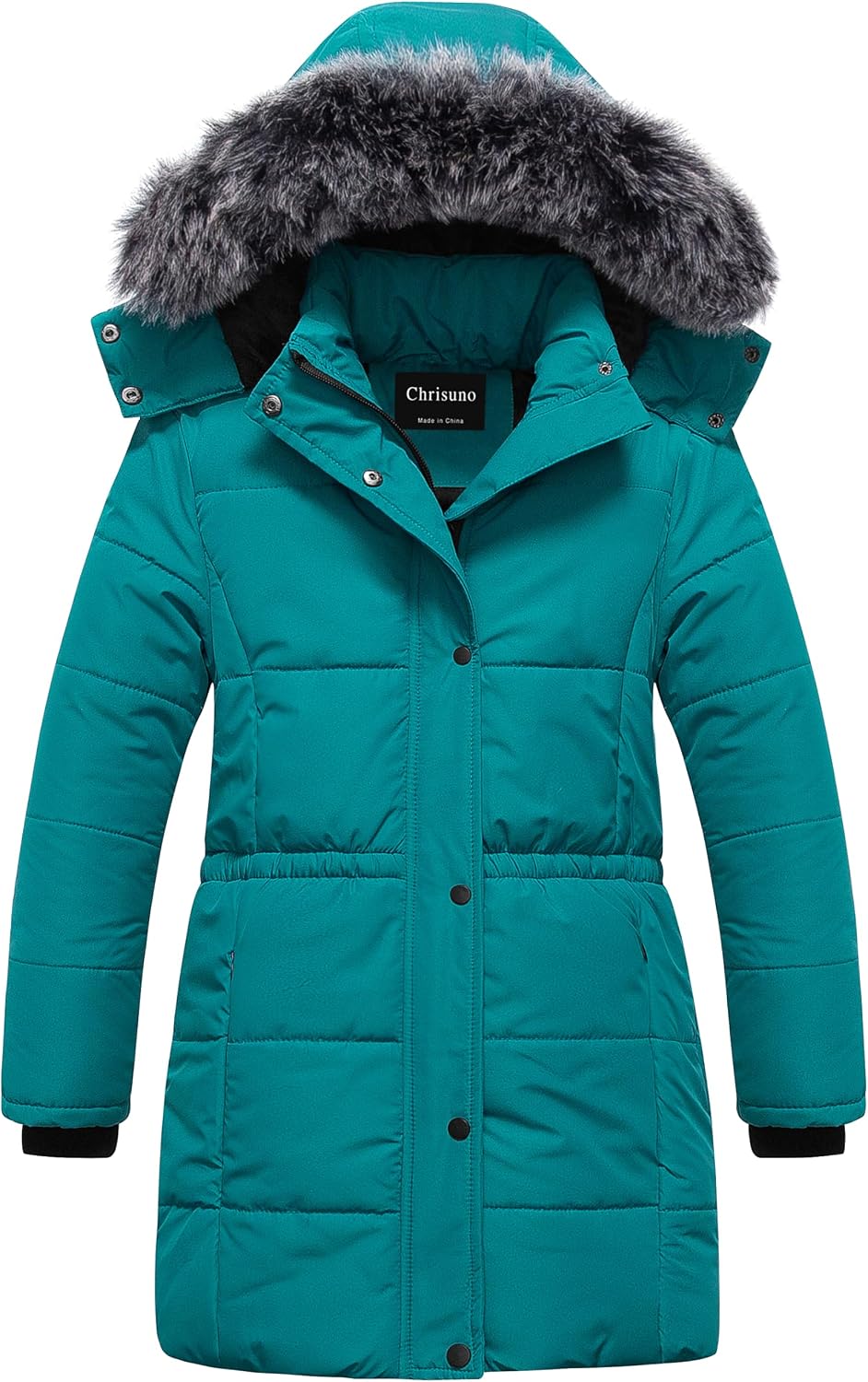 Chrisuno Girl’s Long Parka Warm Winter Coat Water Resistant Quilted Puffer Jacket Snow Outwear
