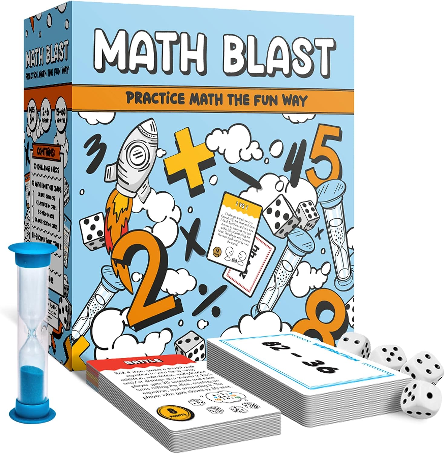 Math Blast! Cool Math Games for Kids 8-12 – Fun Educational Mental Math Game for Home & Classroom – Practice Math the Fun Way