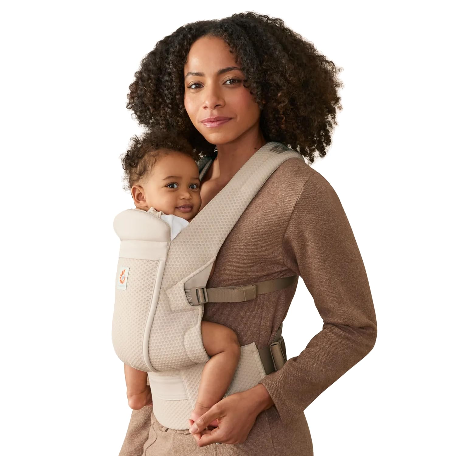 Ergobaby Omni Lite Mesh Carrier for Babies 0-24 Months | Ergonomic Infant Carrier with Head and Neck Support, Hip-Healthy Positioning, Natural Beige