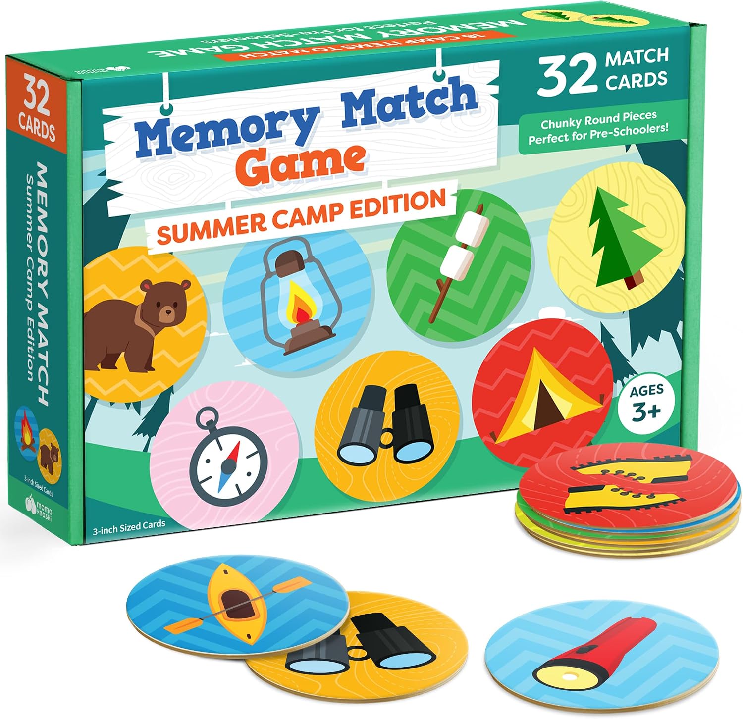 Memory Games for Kids Ages 4-8 – Camping Games for Kids, Camping Toys, Summer Camp Activities, Kids Summer Activities – Memory Matching Games for Toddlers 3-5, Preschool Outdoor Board Game Activities