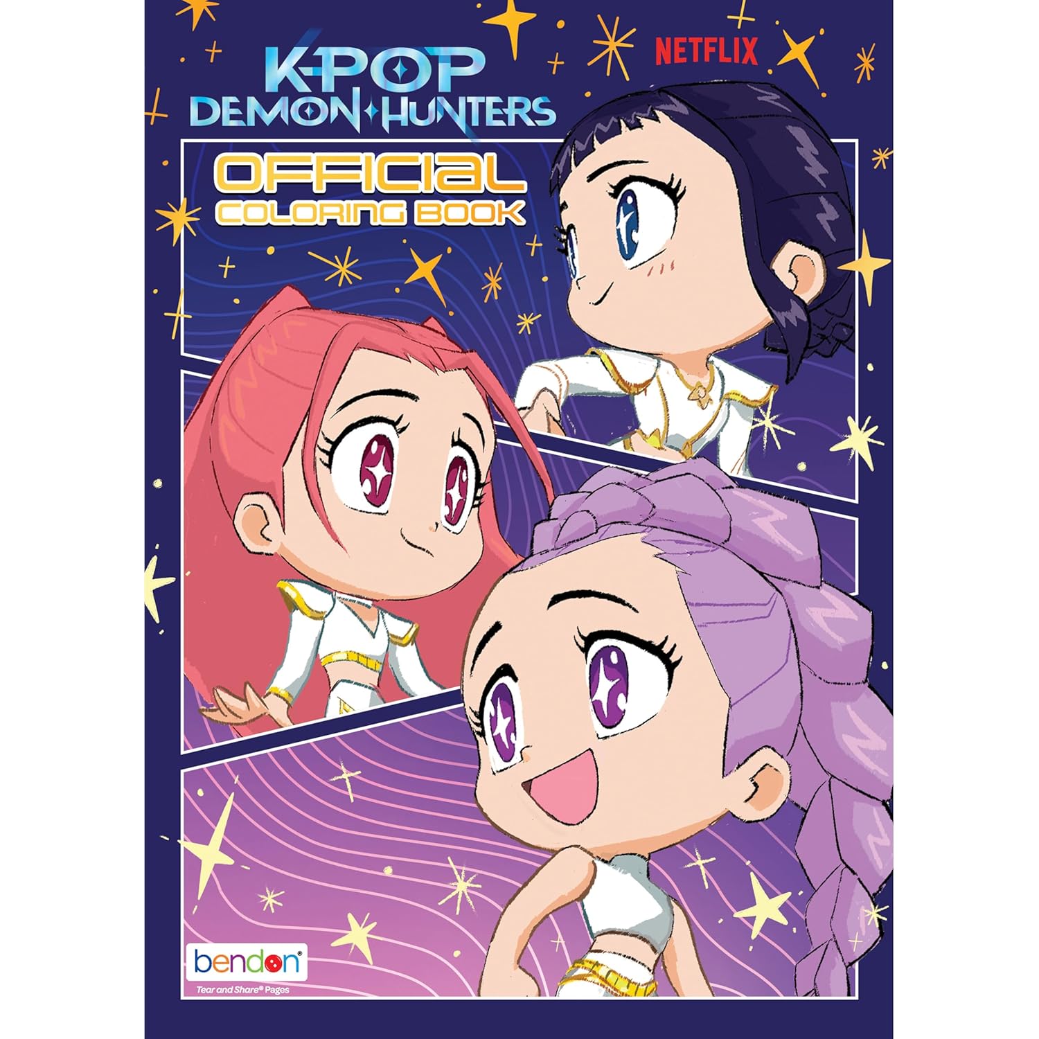 KPop Demon Hunters 40-Page Official Coloring Book | Action-Packed Coloring Book by Bendon | Action-Packed Adult Coloring Book by Bendon