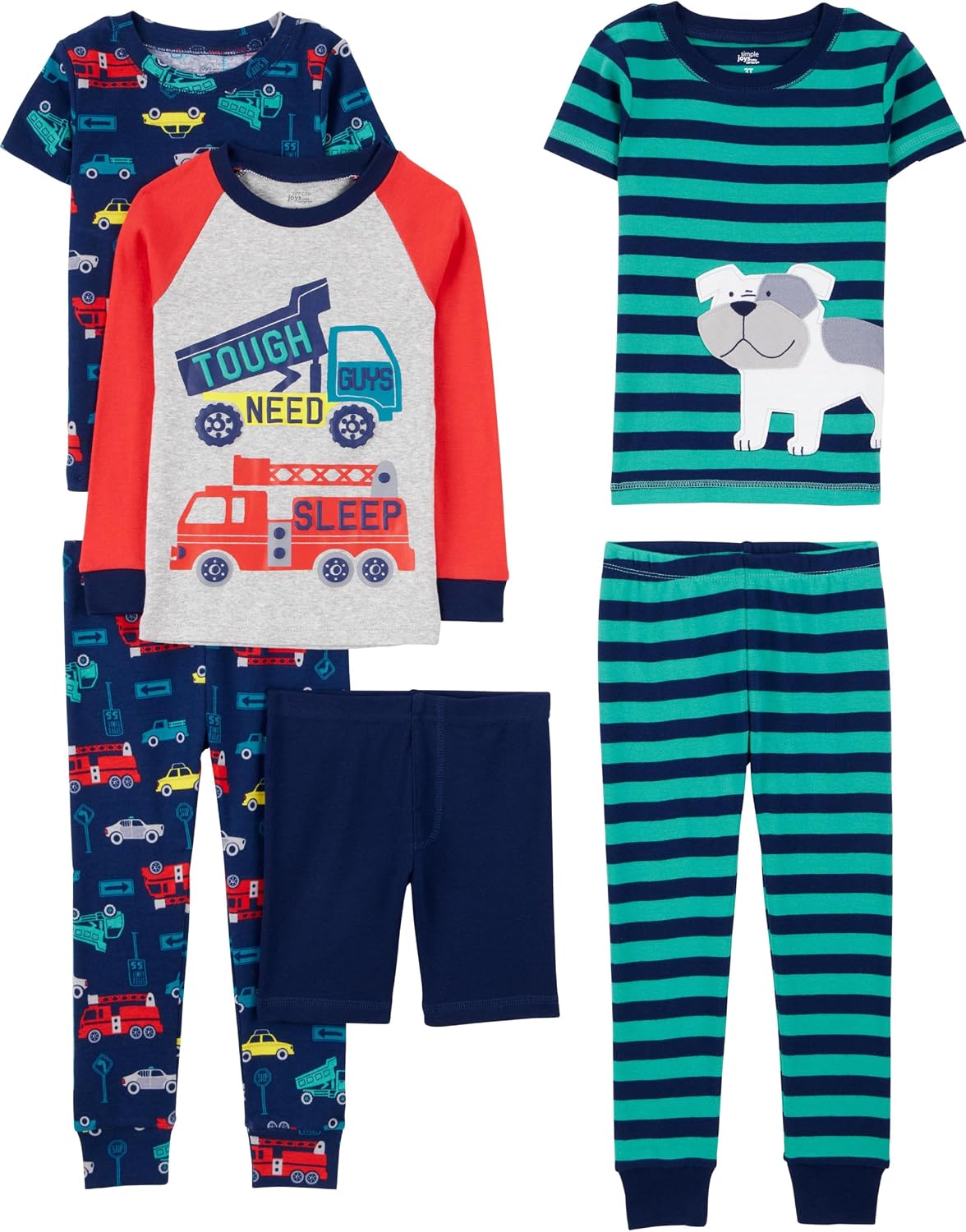 Simple Joys by Carter’s Girls 6-piece Snug Fit Cotton Pajama Set