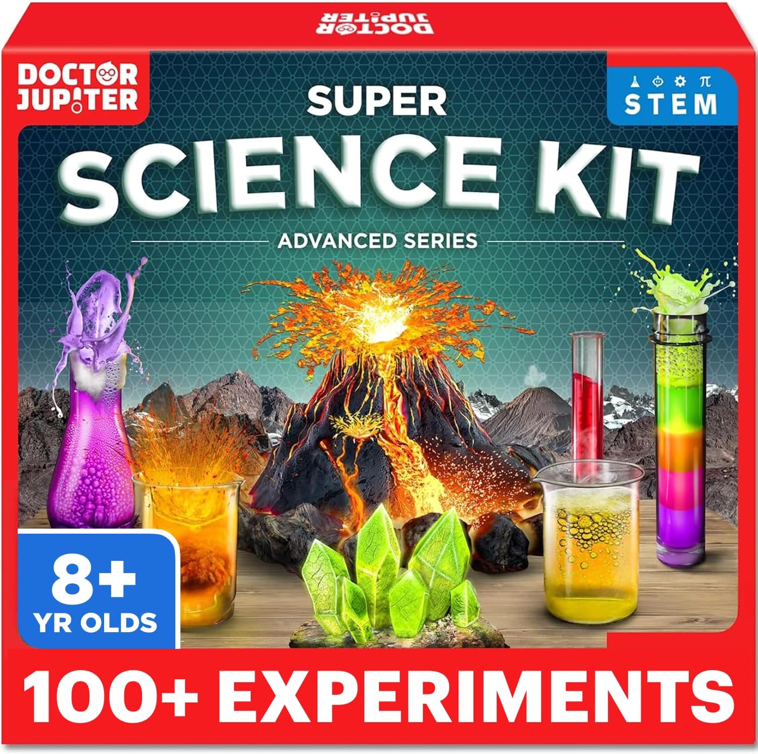 Doctor Jupiter Super Science Experiments Kit for Kids Ages 8+ | Science Kits for Kids Ages 8-12, Birthday Gift Ideas for Boys & Girls 8, 9, 10, 11, 12 Year Olds, STEM Educational Toys