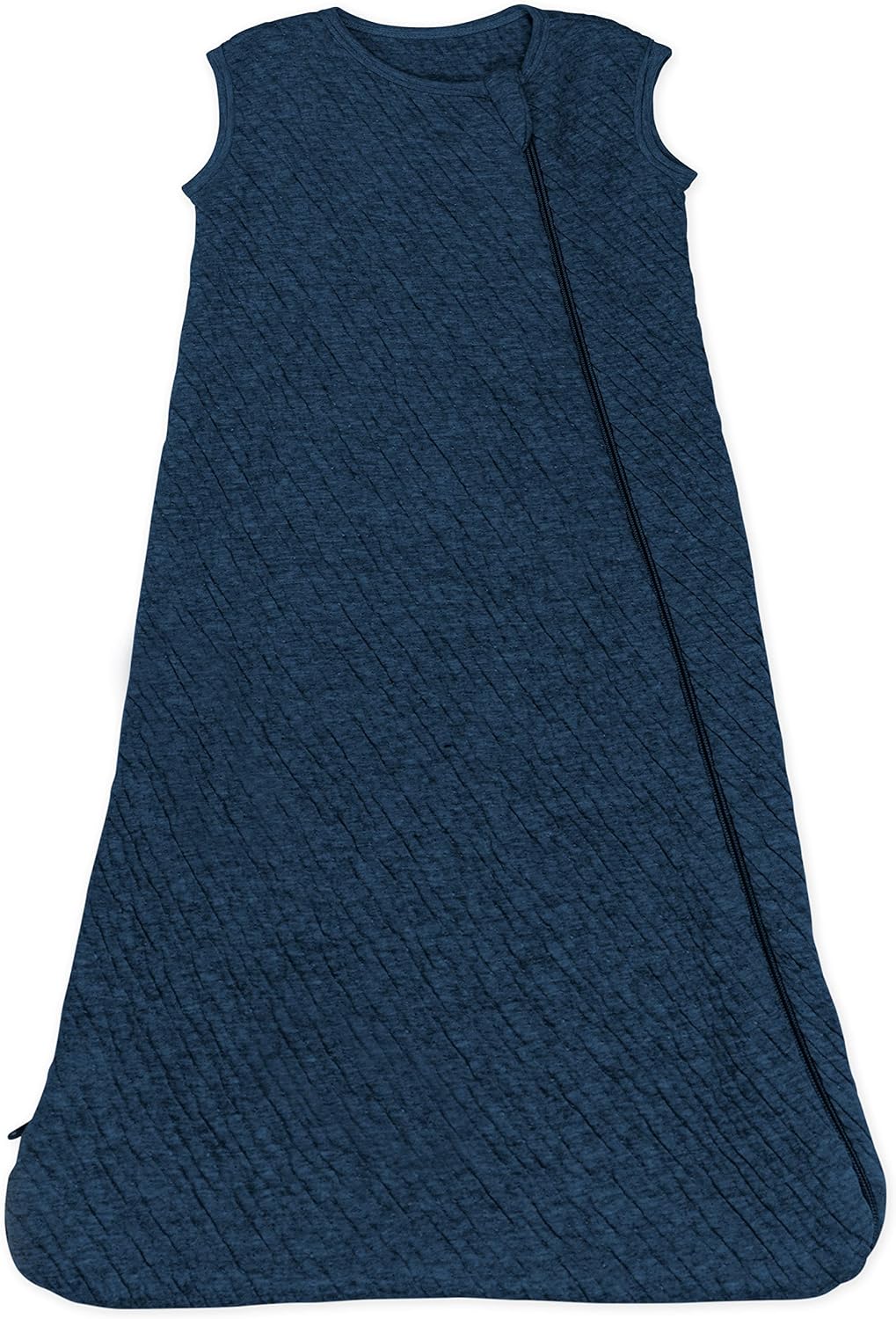 HonestBaby Organic Cotton Matelasse Wearable Blanket, Dark Navy, Large