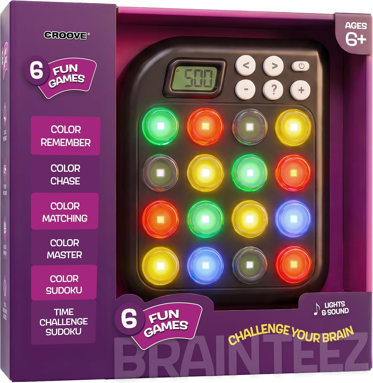 Brain Teasers & Memory Game, 6 Fun Games, Stocking Stuffer Ages 6-11 | Best Activity Gift for Boys & Girls Ages 6-11