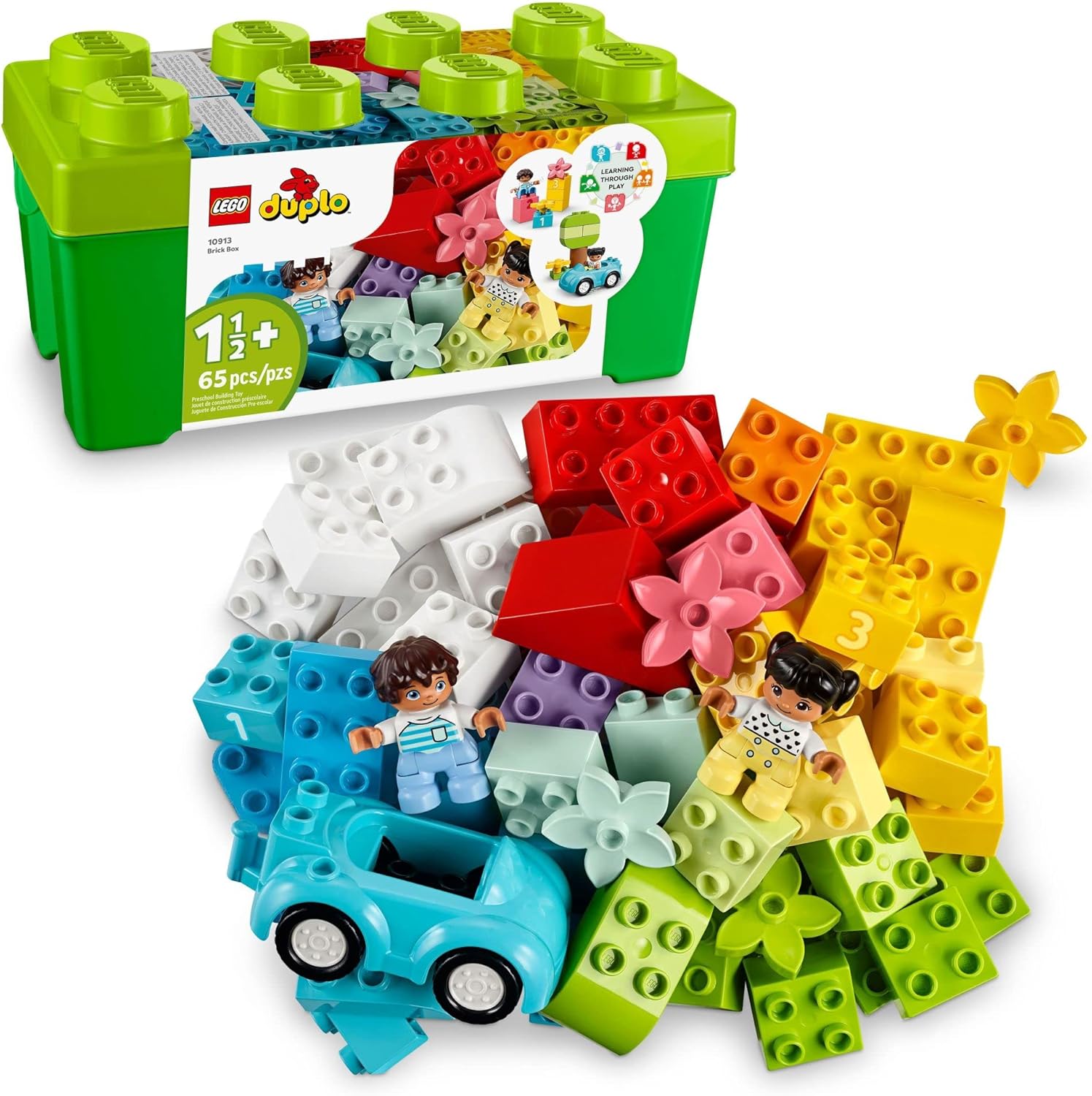LEGO DUPLO Classic Brick Box Building Blocks – Learning & Educational Toys for Toddlers, Preschool, Ages 1.5+ Years – Develop Fine Motor Skills – Gift for Birthdays – 10913
