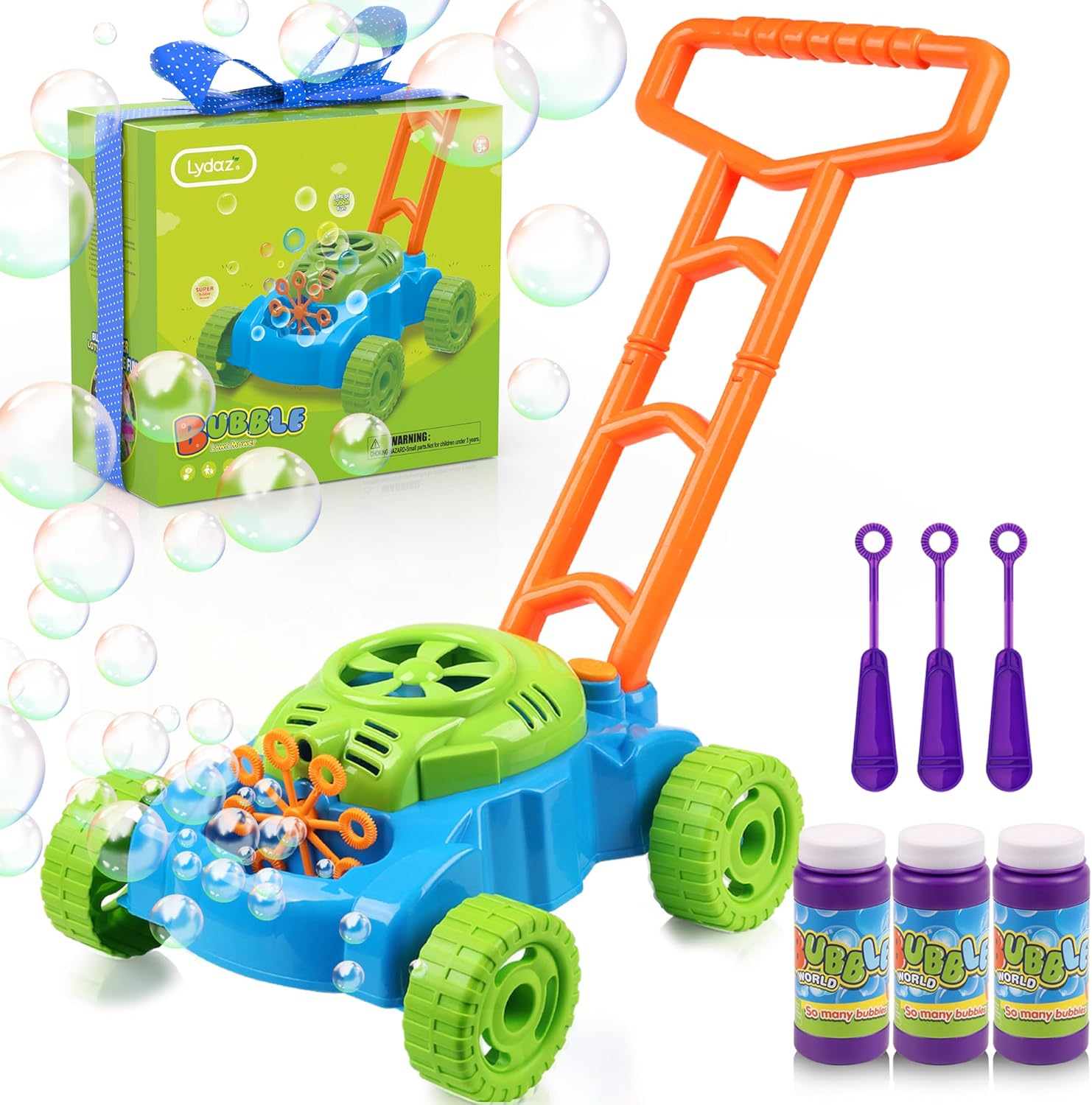Bubble Lawn Mower Toddler Toys, Bubble Machine Outdoor Garden Toys | Toddler Outdoor Toys for 1 2 Year Old Boy Birthday Gift, Summer Push Gardening Toys for Preschool Baby Boys Age 1 2 3 +