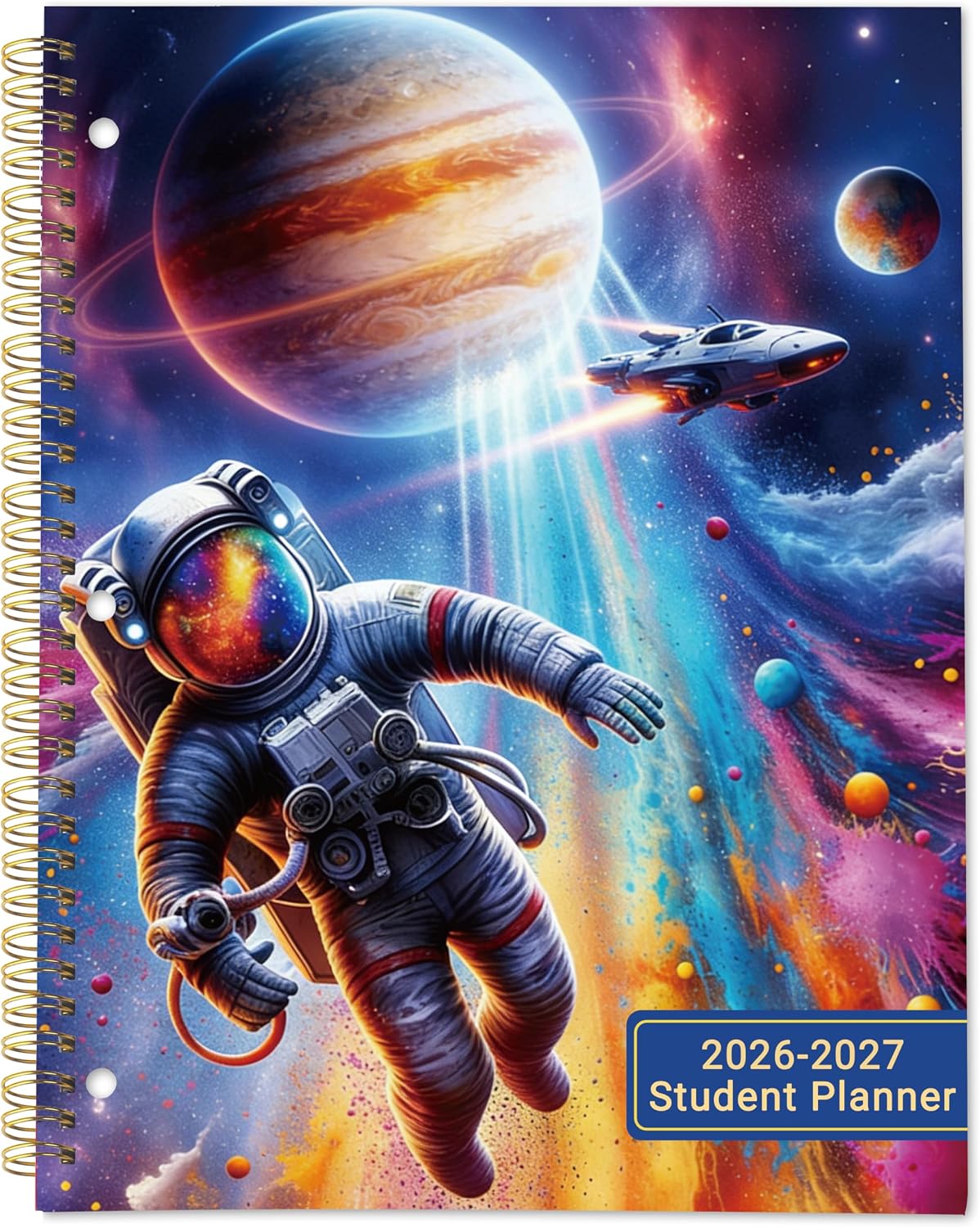Student Planner 2026-2027 – Monthly and Weekly School Planner 2026-2027 for Middle & High School, Aug 2026 – Jun 2027, Student Calendar Academic Year with Thick Paper Stickers 3-Hole Punched, 8.2″ x 10.7″