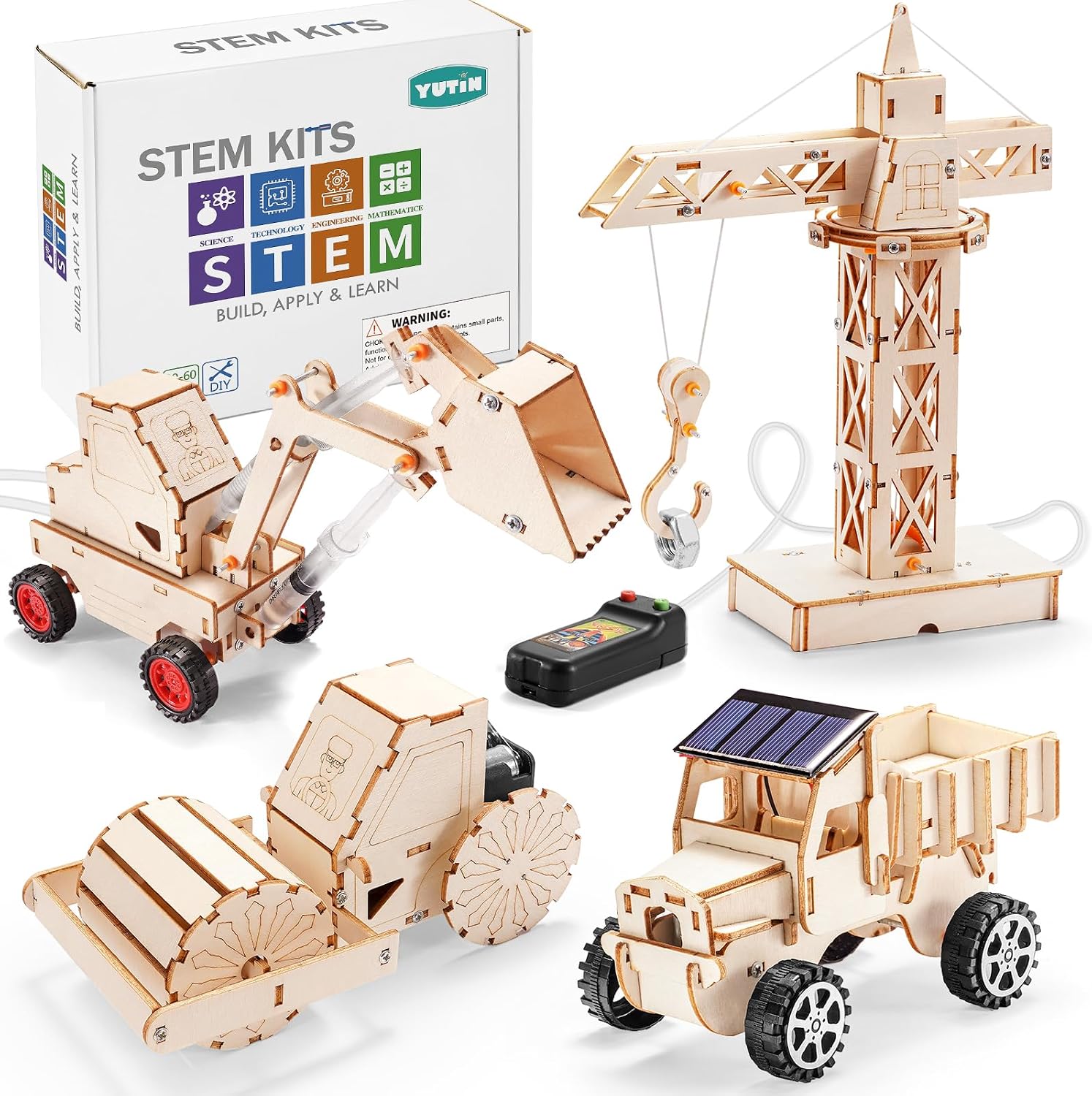 STEM Wood Building Crafts Kits for Kids Ages 8-10 8-12, Boys STEM Toys 8-13