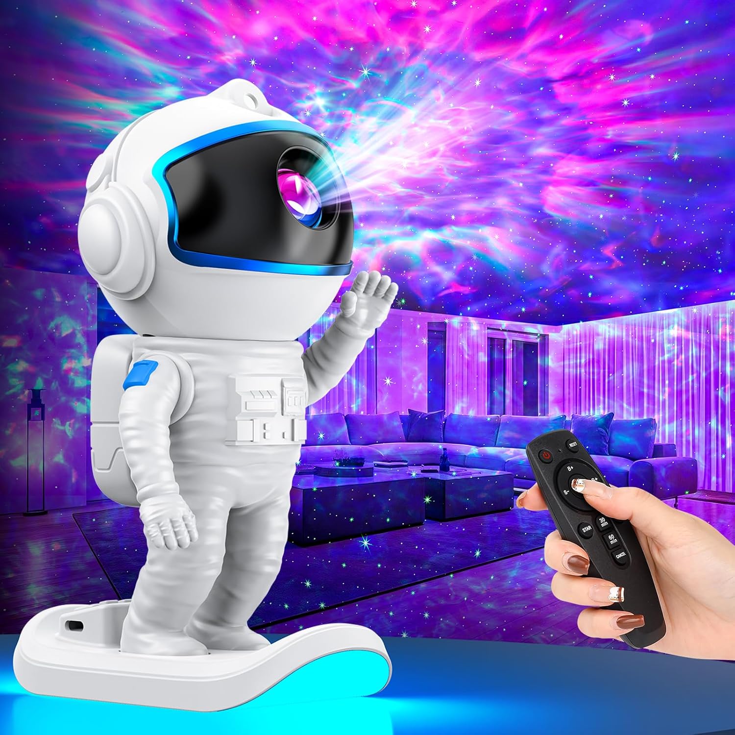 Astronaut Galaxy Projector, Star Night Light for Kids Bedroom | Galaxy Light Projector with Timer Remote, Teen Girls Gifts Trendy Stuff for Boys Adults Christmas Birthday Room Decor