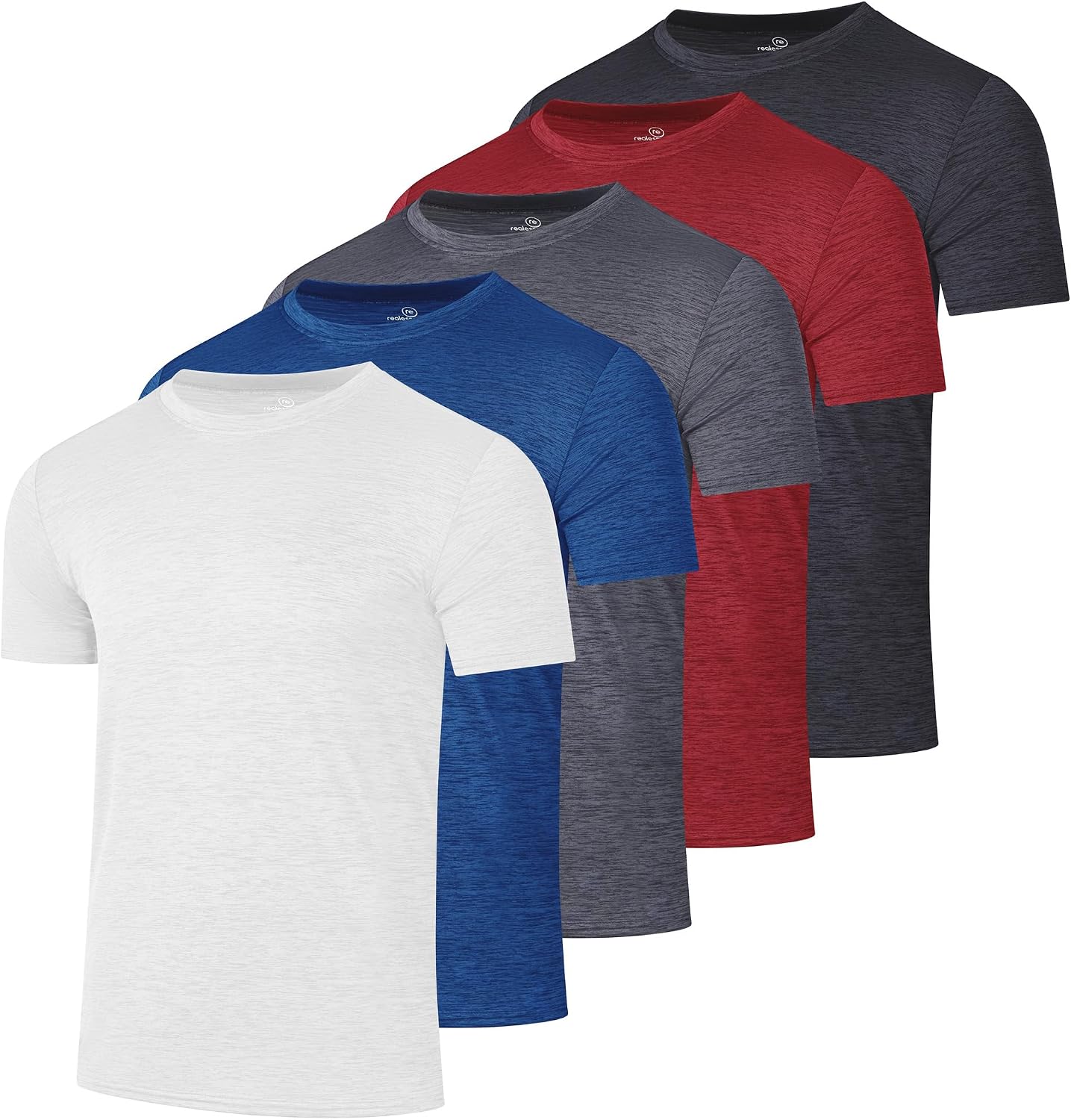 5 Pack Boys’ Dry Fit T Shirts Athletic Short Sleeve Tees Kids Teens | Available in Sizes 4-18, Youth, Moisture Wicking, Golf, Soccer, Basketball, Activewear, Sports, School, Uniform, Baseball