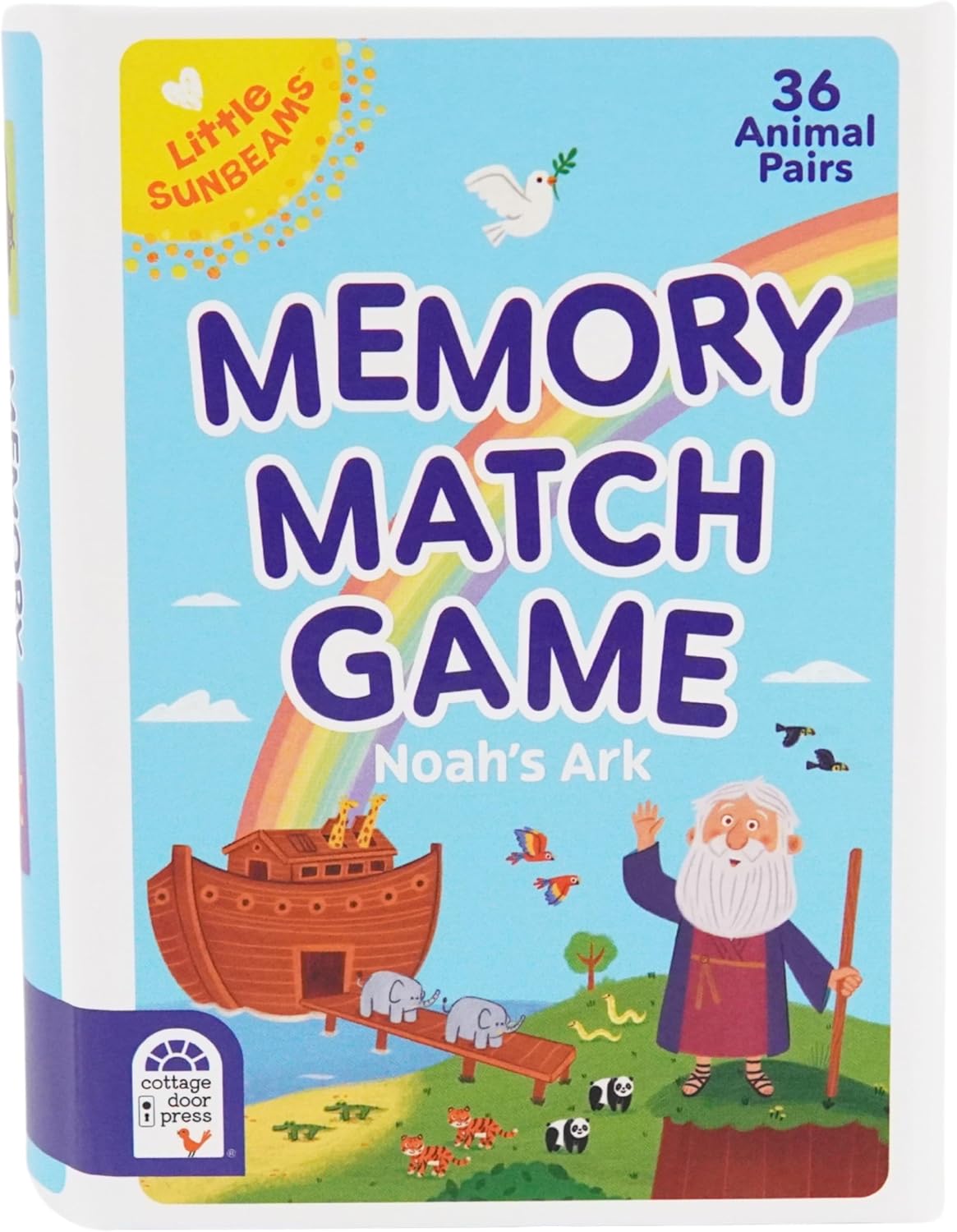 Memory Matching Game for Kids Ages 3+ – Memory Card Game with 72 Large Thick Cards, Preschool Learning Game (Noah’s Ark)