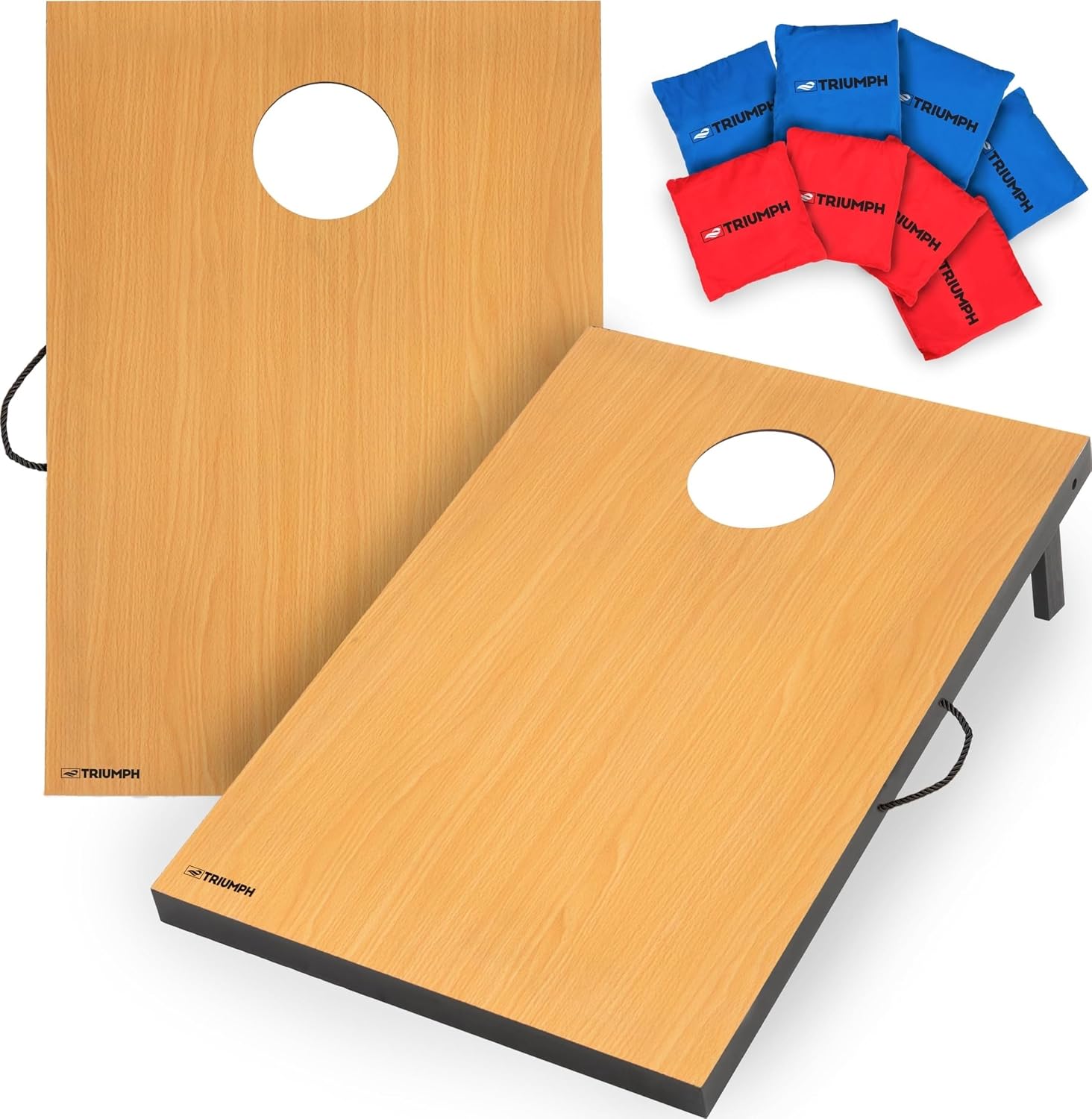 Triumph Tournament 2′ x 3′ Cornhole Set with 8 All-Weather Bean Bags – Durable Tailgate Game Boards for Backyard BBQs, Camping, Family Activities, and Outdoor Summer Party Fun