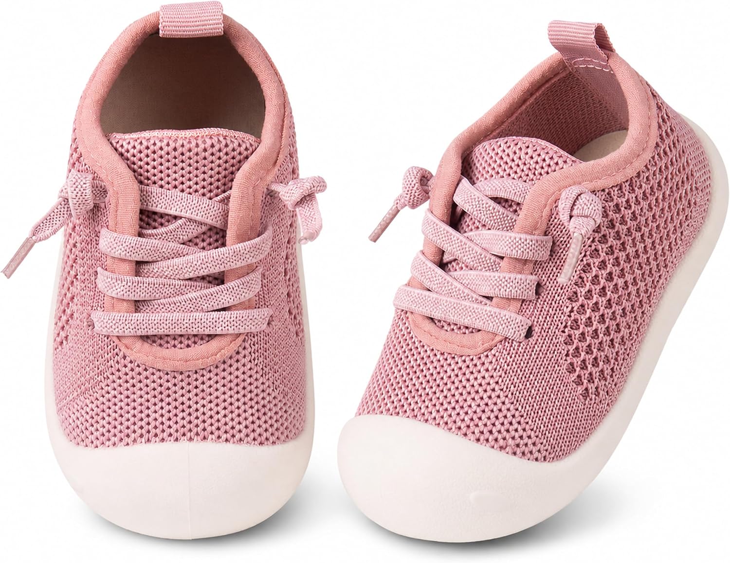 Baby First-Walking Shoes 1-4 Years Kid Shoes Trainers Toddler Infant Boys Girls Soft Sole Non Slip Cotton Canvas Mesh Breathable Lightweight TPR Material Slip-on Sneakers Outdoor