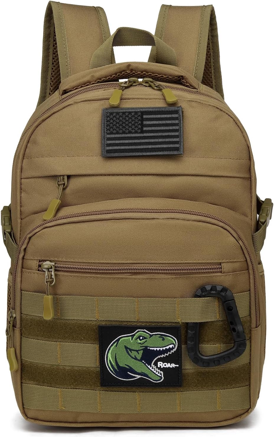 Kids Tactical Backpack Army Molle Bookbag Military Boys Backpack | for School, Outdoor, Camping (Includes 2 Patches +1 Carabiner)