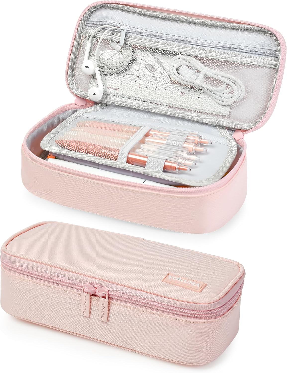 YOKUMA Pencil Case Big Capacity Pencil Pouch Bag Box for Girls Boys Gift | Durable Zipper With Handle, Aesthetic Pen Case for Kids Teens Students College Adults Office, Back to School Supplies Gift