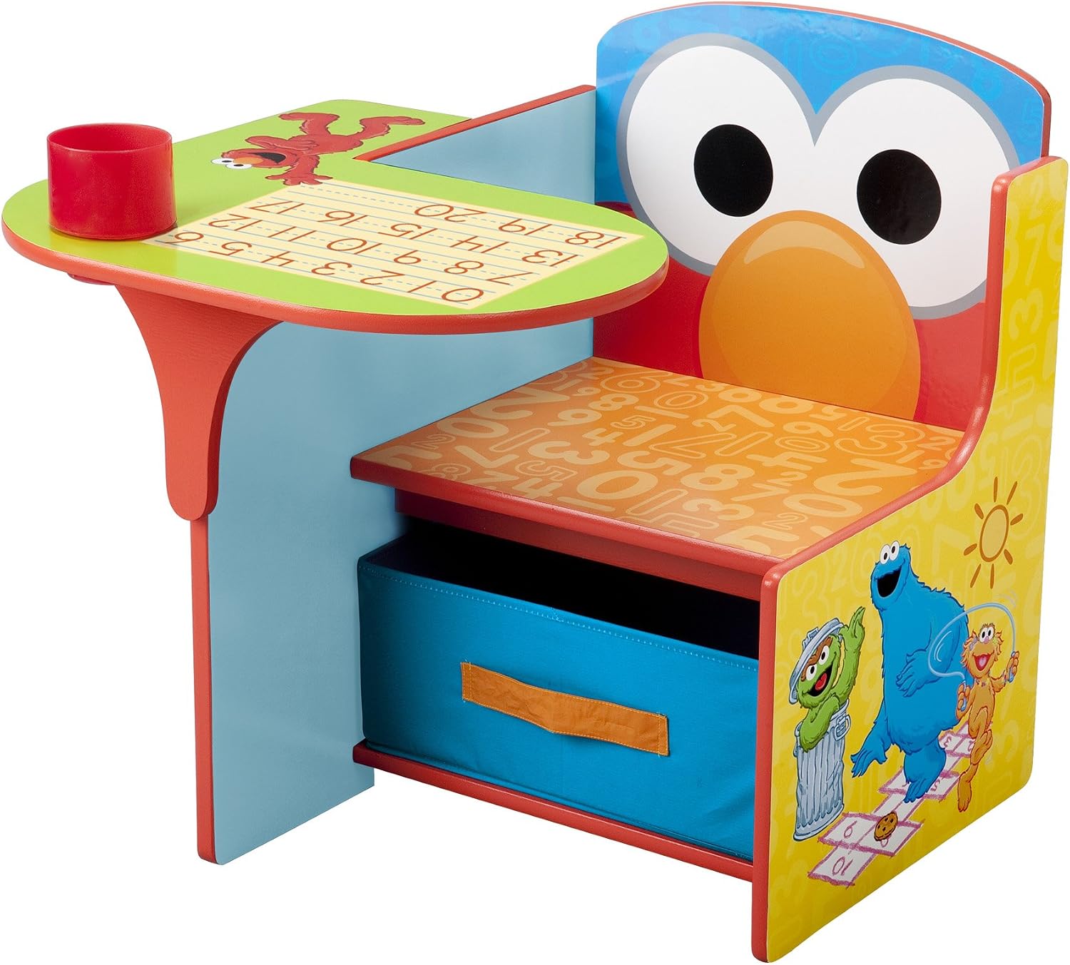Delta Children Chair Desk with Storage Bin, Sesame Street