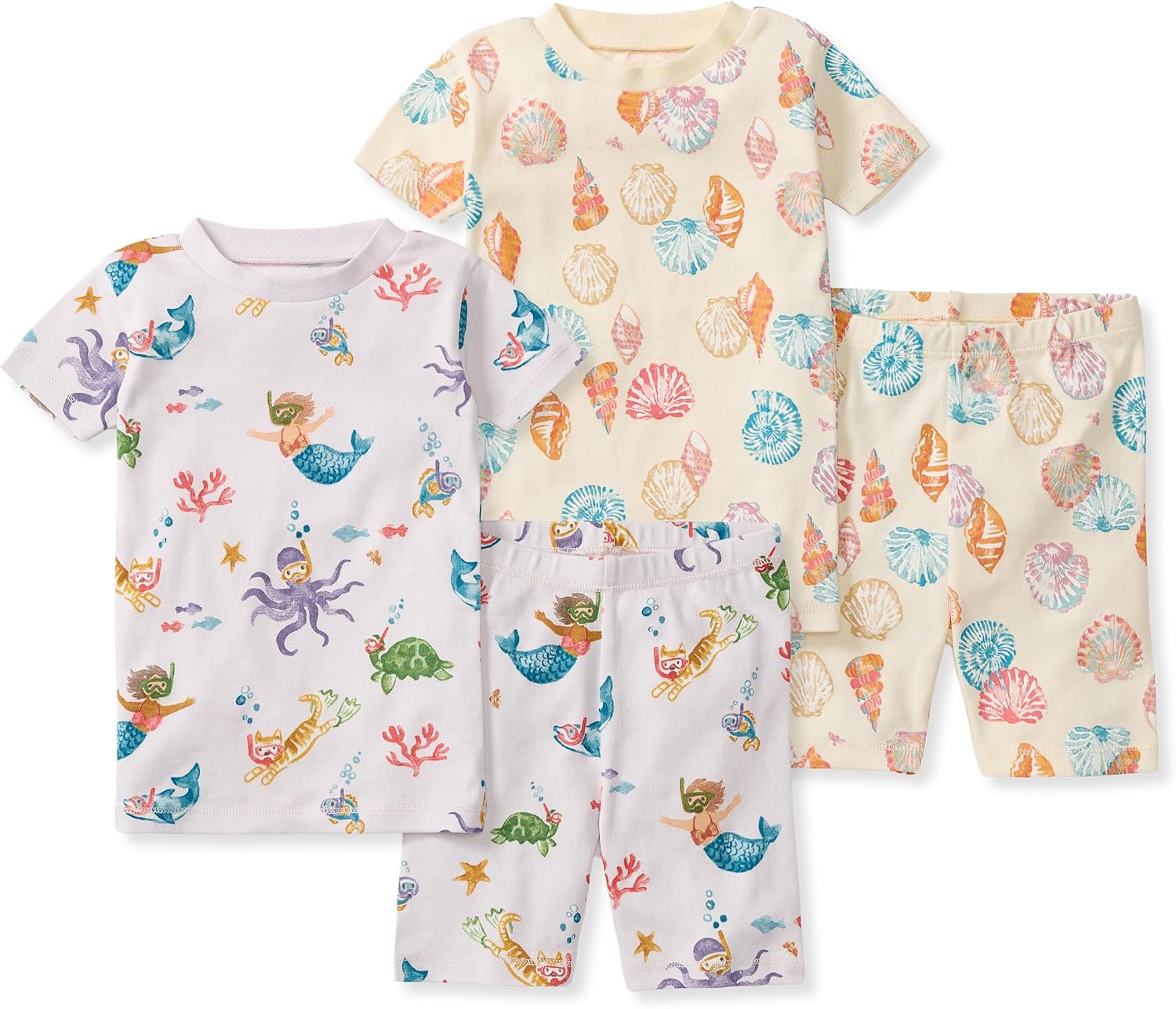 Burt’s Bees Baby Unisex Organic Cotton Short Sleeve & Shorts PJ Set, 2-PC | Snug fitting, yet comfy warm weather pajamas sets are made in our classic rib fabric