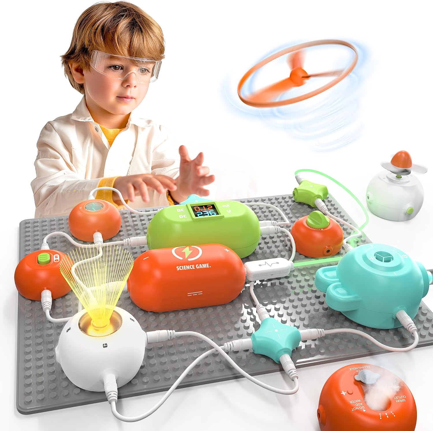 SMILESSKIDDO Science Kits Electronics STEM Kit 420+ Projects 35 Parts | Over 420 Experiments, 35 Circuit Parts, Hands-On STEM Learning, Educational Toy, Gift for Kids Ages 3-12