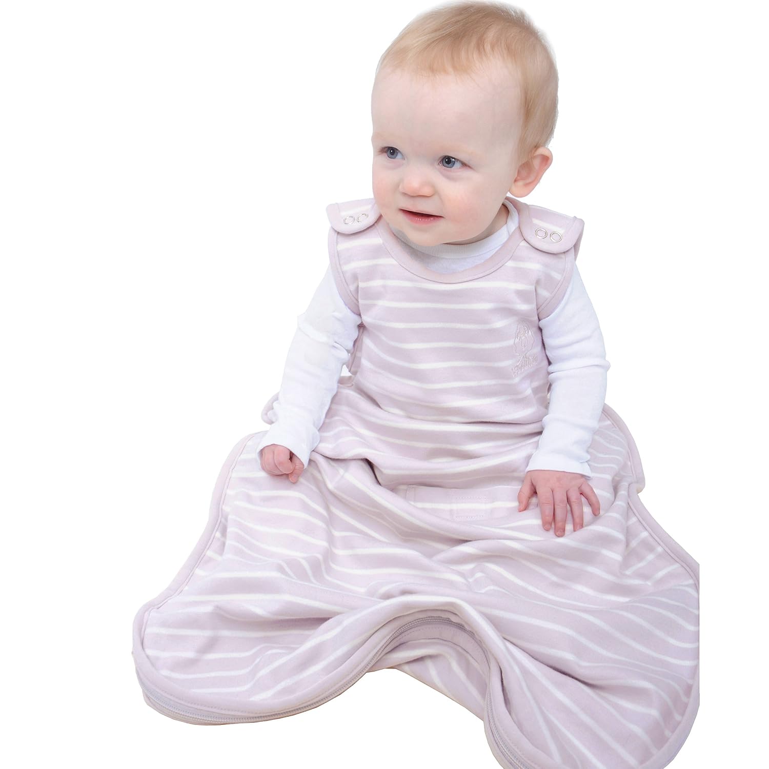 Woolino 4 Season Ultimate Baby Sleep Sack – Merino Wool Baby Sleep Bag, Organic Cotton, Temperature Regulating Wearable Blanket, Adjustable Sleep Sack 2–24 Months, All Season – Lilac