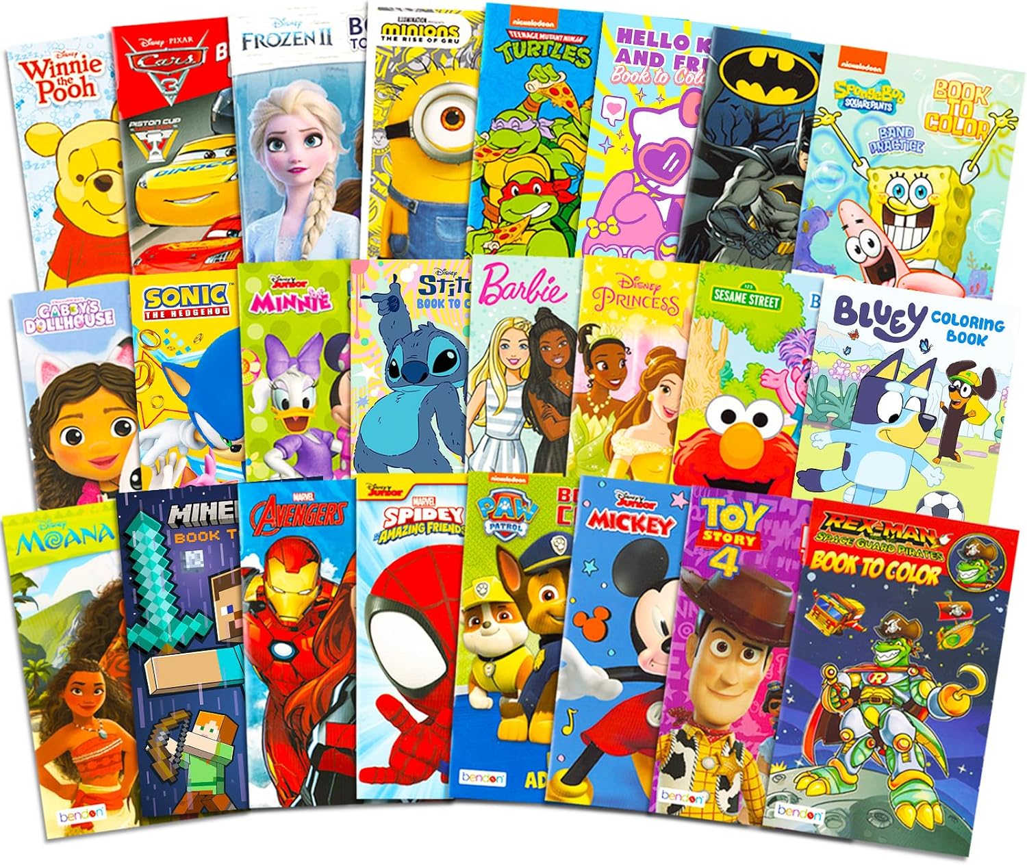 24 Mini Coloring Books for Kids 4-8 3-5 Bulk Small Activity Book Bundle | 5×8 Coloring Activity Books for Classroom Rewards, Prizes, Treasure Box, Party Favors – Disney, Nickelodeon, Marvel, More