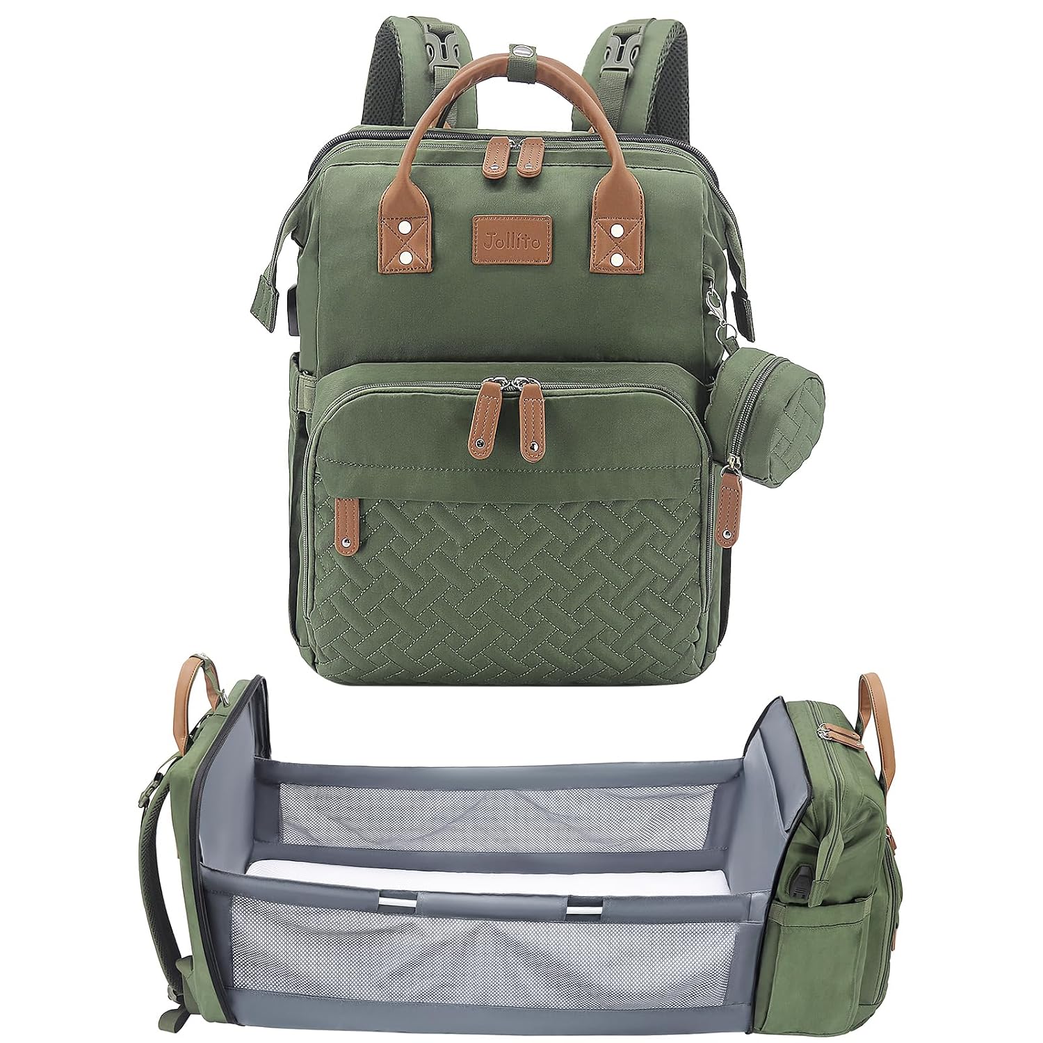 Diaper Bag Backpack with Changing Station,Baby Registry Search | Large Capacity Multifunction Baby Bags for Boy Girl Travel For Moms Dads Essentials Shower Gifts,Durable Waterproof Fabric