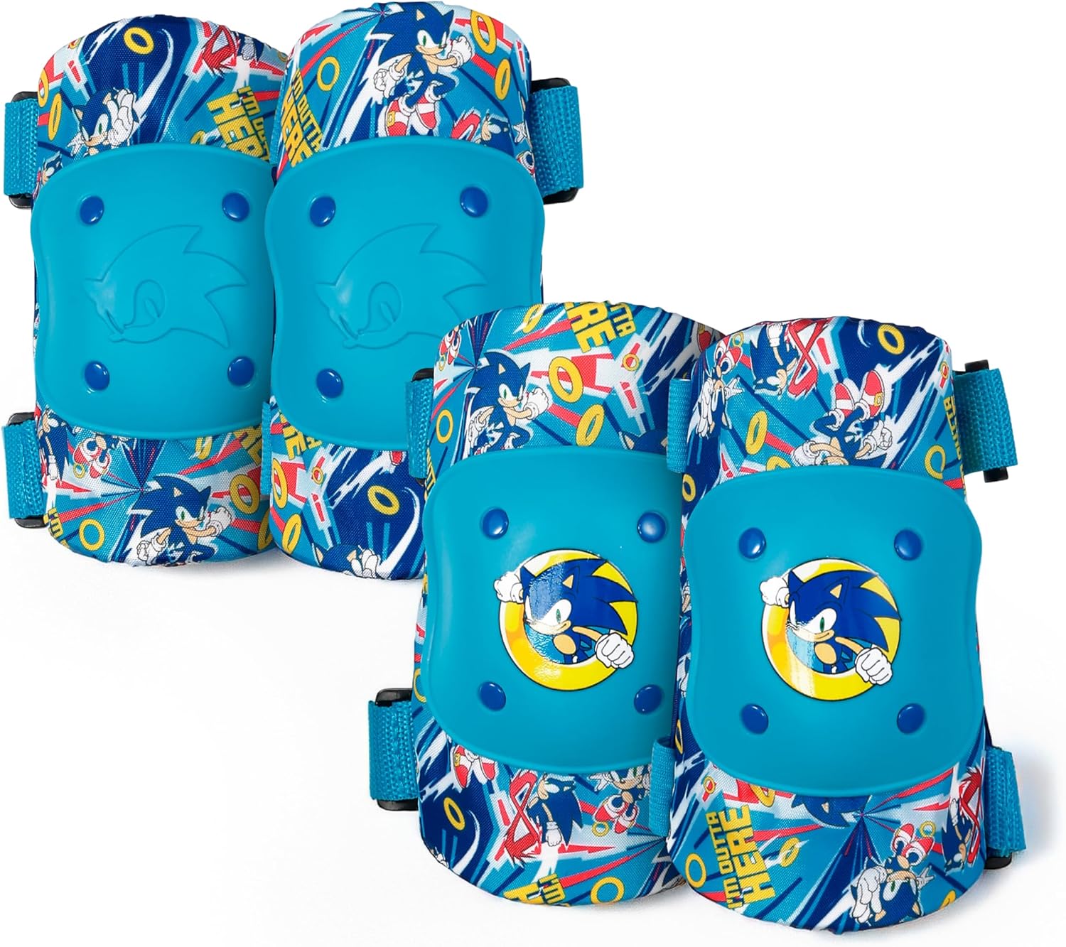 Kids Elbow and Knee Pads, Protective Gear Set, Adjustable Straps