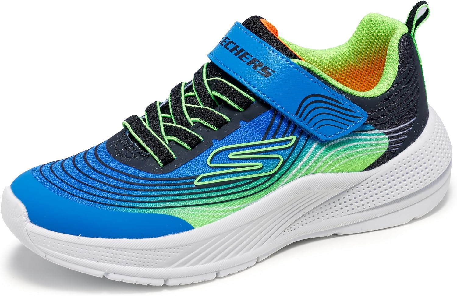 Skechers Kids Microspec Advance Sneaker | Athletic, Adaptive Closure, Lightweight, Machine Washable, Cushioned Insole