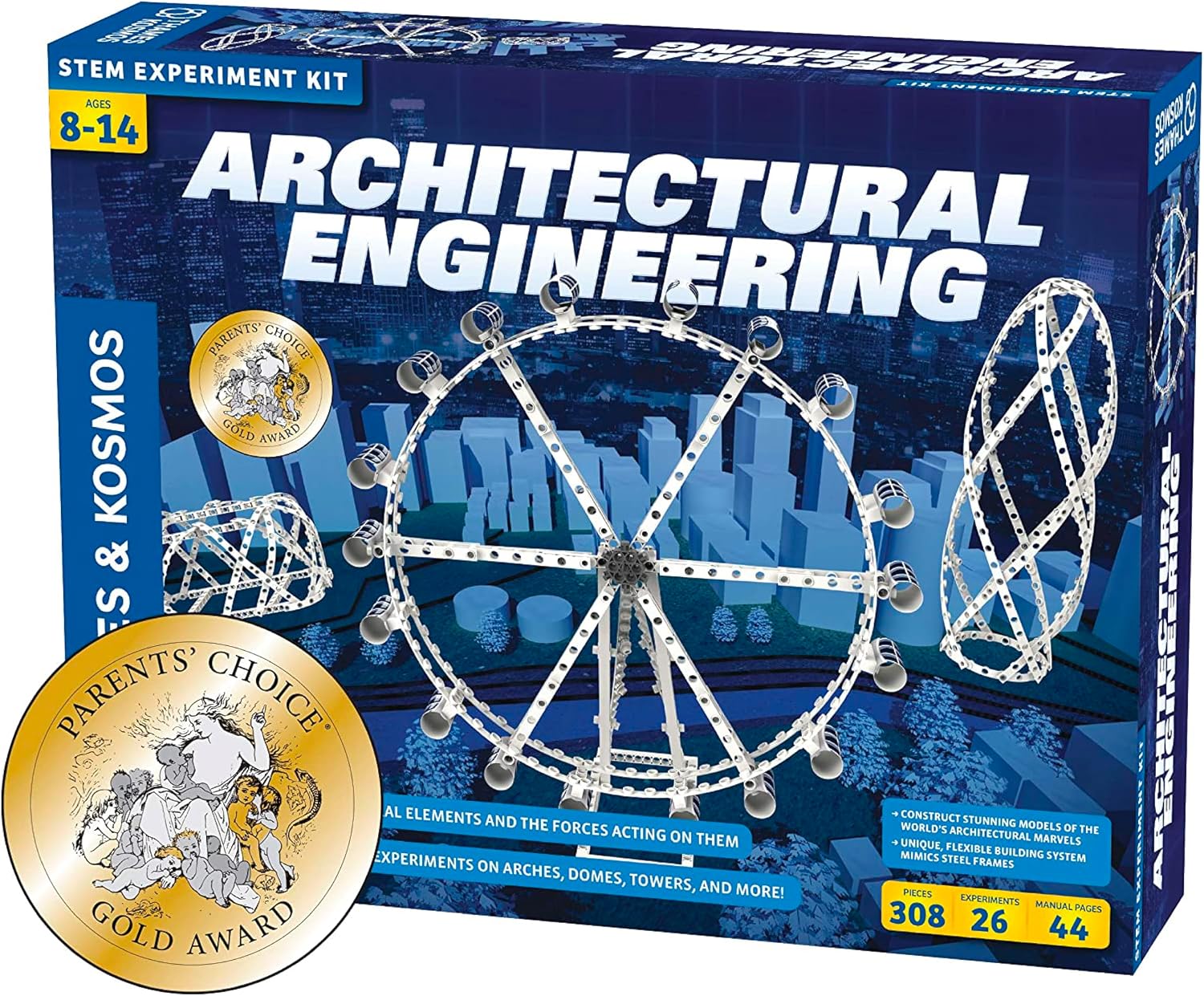 Thames & Kosmos Architectural Engineering | Science Experiment & Model Building Kit | Build 26 Models of Structures & Structural Elements | A Parents’ Choice Gold Award Winner 14.6 Inches
