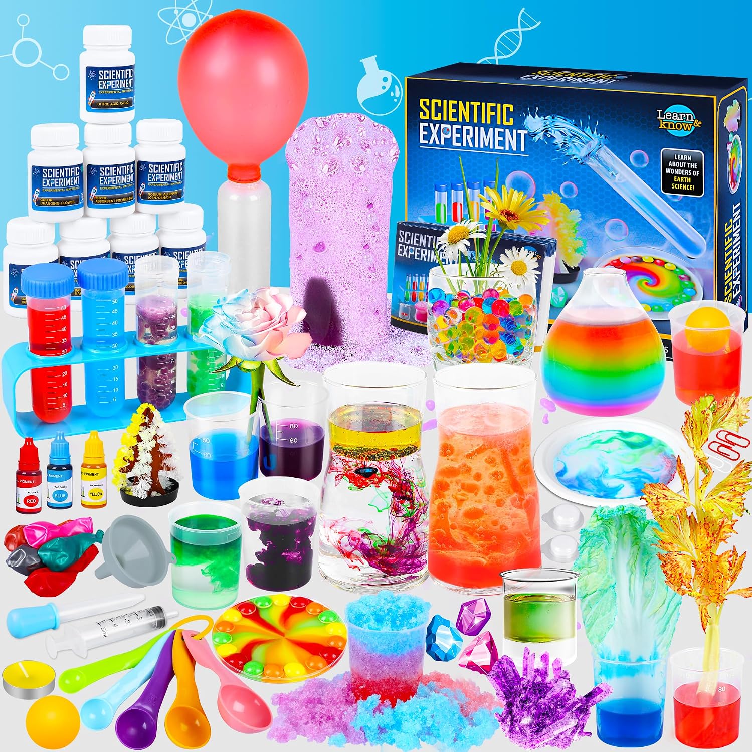 Science Kit for Kids,80 Science Lab Experiments,Scientist Role Play | STEM Educational Learning Scientific Tools,Birthday Gifts and Toys for 6 7 8 9 Years Old Boys Girls Kids