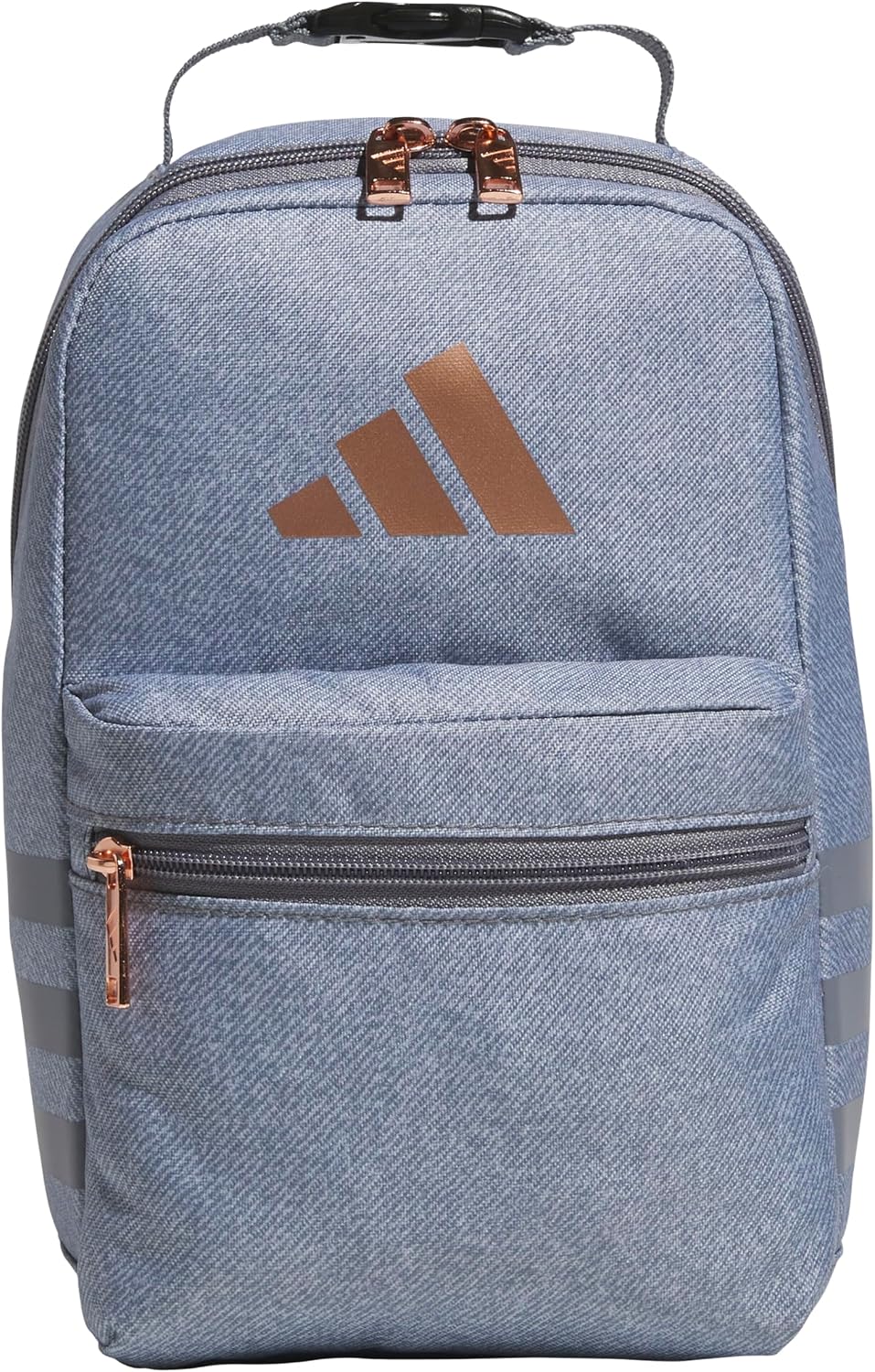 adidas Kids Santiago Lunch Bag – Insulated Cooler Lunchbox for Girls & Boys, 8L, Adi Heart Melange Chalk White/Bliss Pink/White/4, One Size
