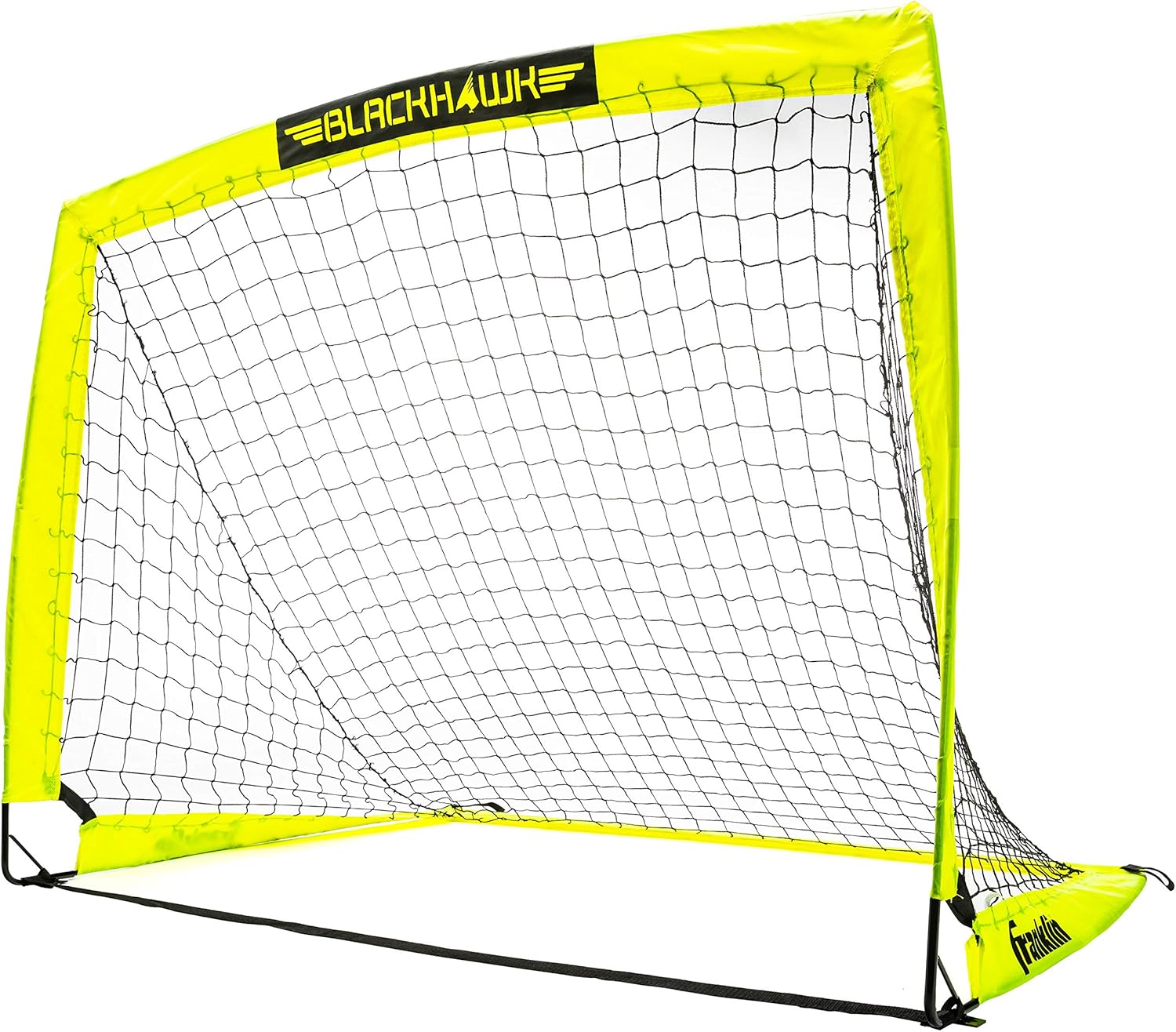 Franklin Sports Blackhawk Backyard Soccer Goal – Portable Pop Up Soccer Nets – Youth + Adult Folding Indoor + Outdoor Goals – Multiple Sizes + Colors