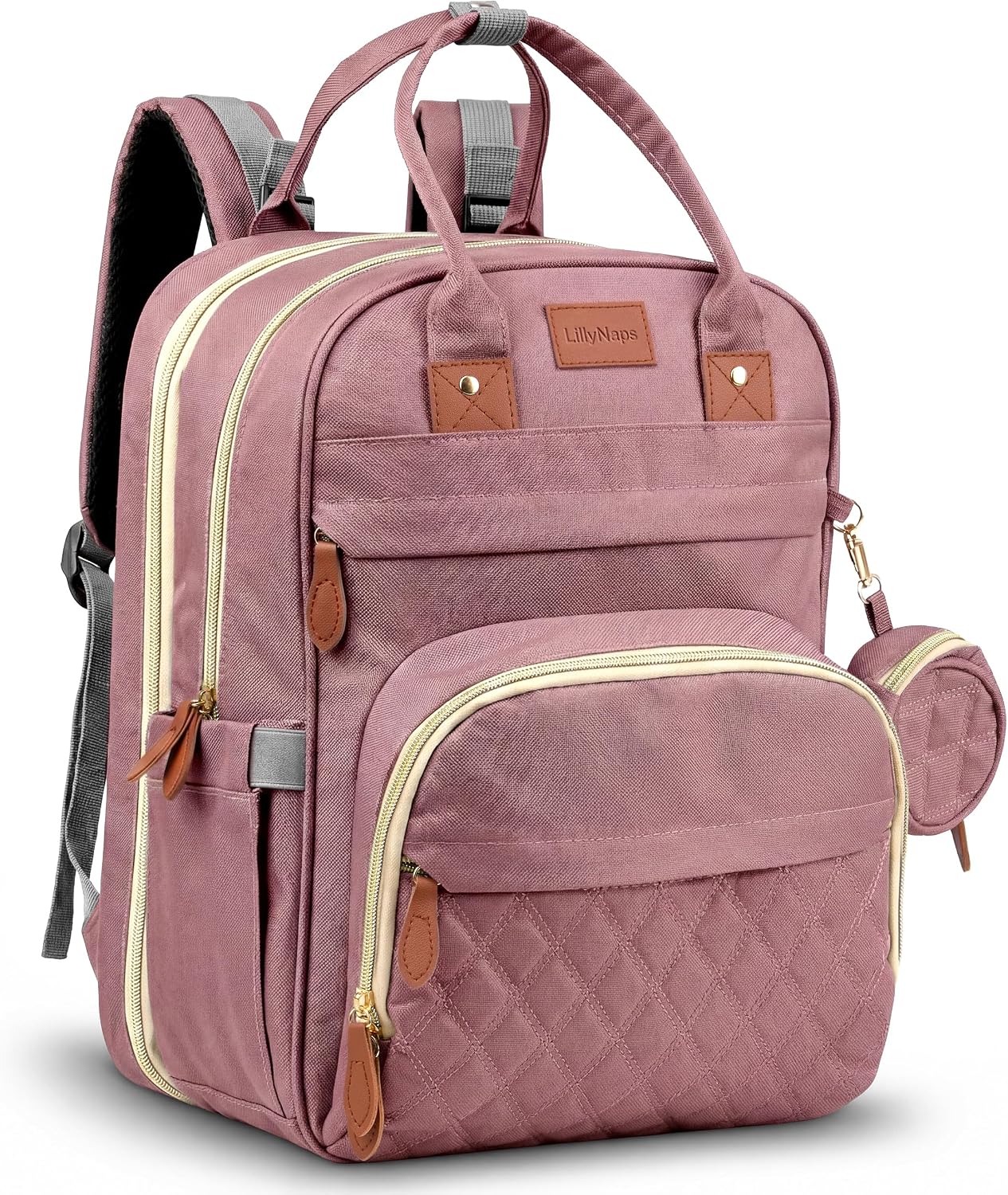 Diaper Bag Backpack with Changing Station | 600D Oxford Waterproof Baby Bag for Mom & Dad | Large Baby Diaper Bag Boy Girl | 16 Pockets, USB Charging Port, Foldable Pad