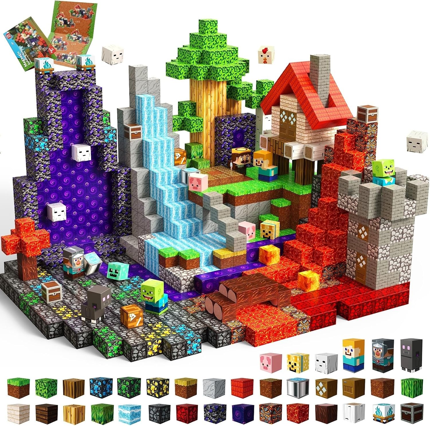 Magneverse Magnetic Blocks – 150 PCS Magnetic Building Blocks for Kids, Magnet Building Cubes for Boys Girls, STEM Montessori Sensory Toys Stacking for 3 4 5 6 7 8 9 10 11 12 13 Birthday Gift